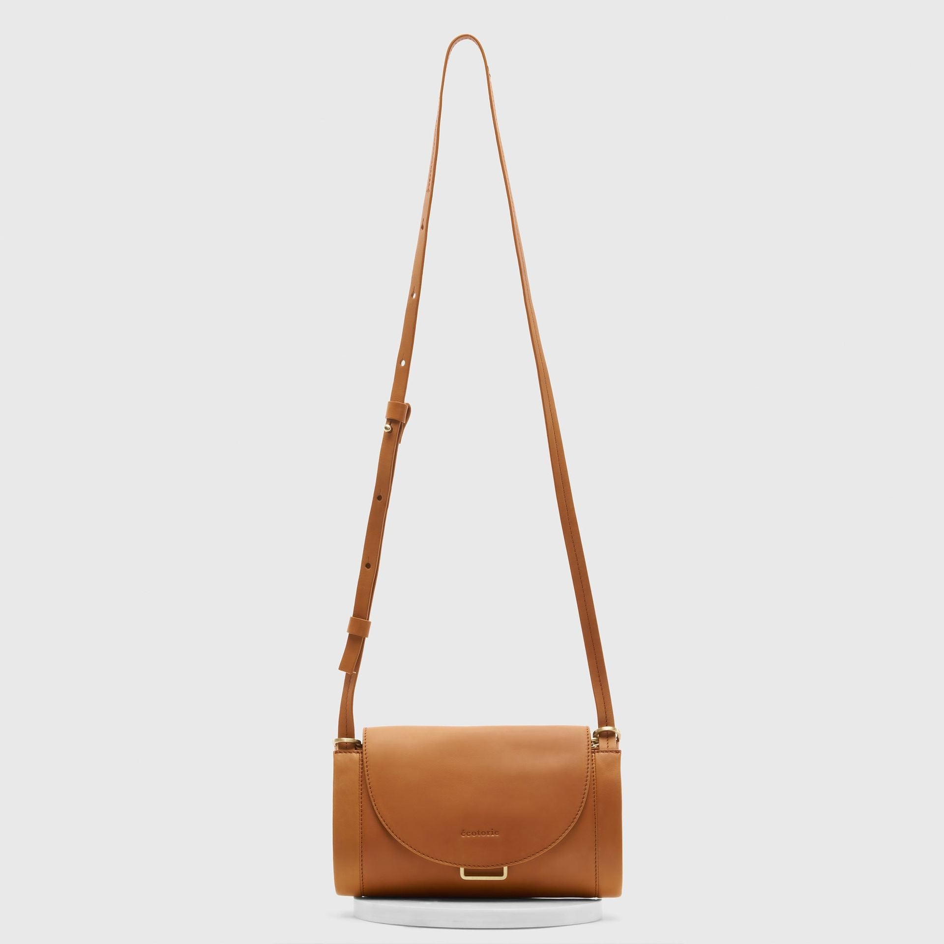 Ecotorie Nora Leather Crossbody Bag Caramel