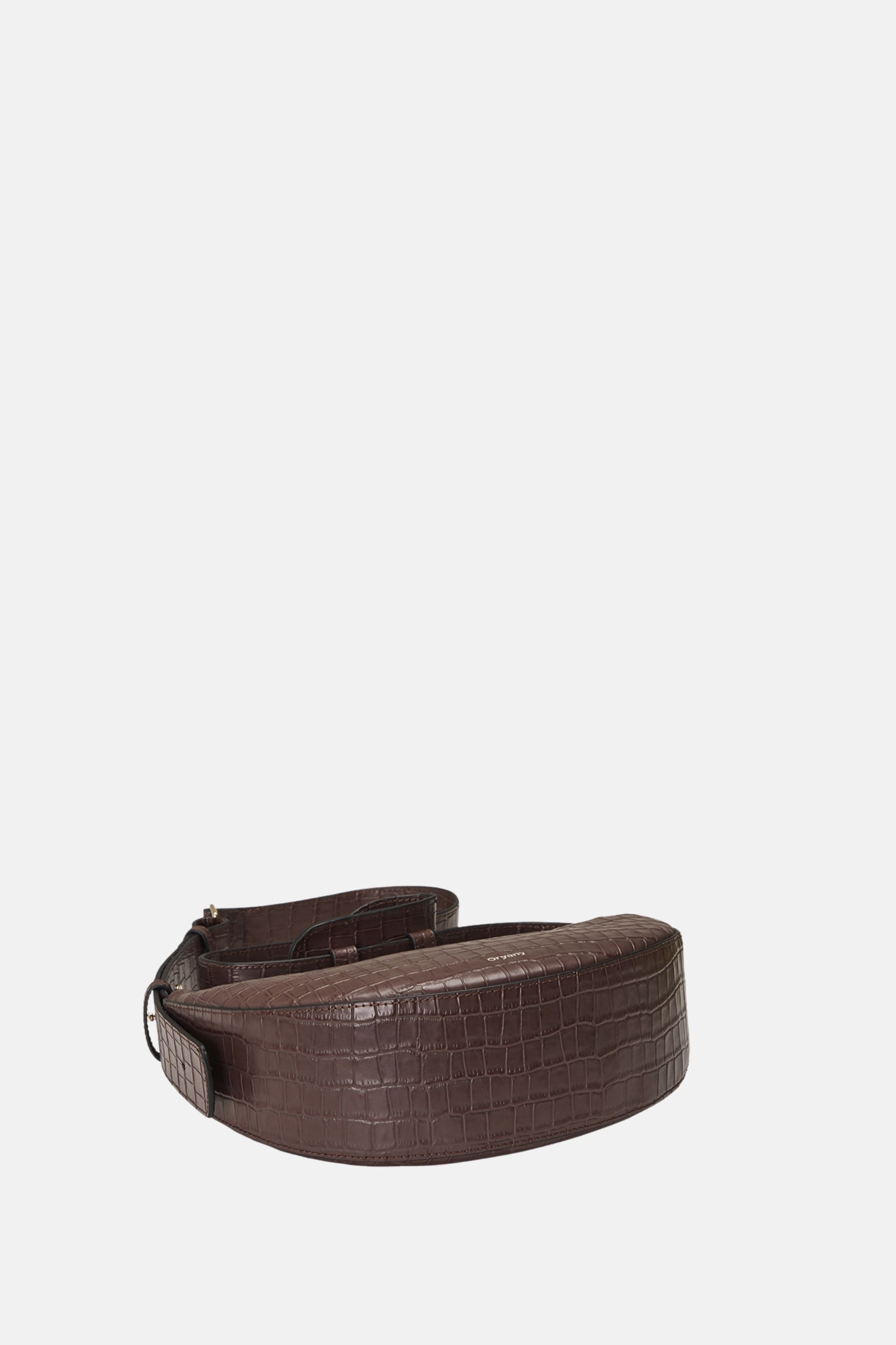 Oryany - Rookie Croco Crossbody Medium Handbags - Deep Brown