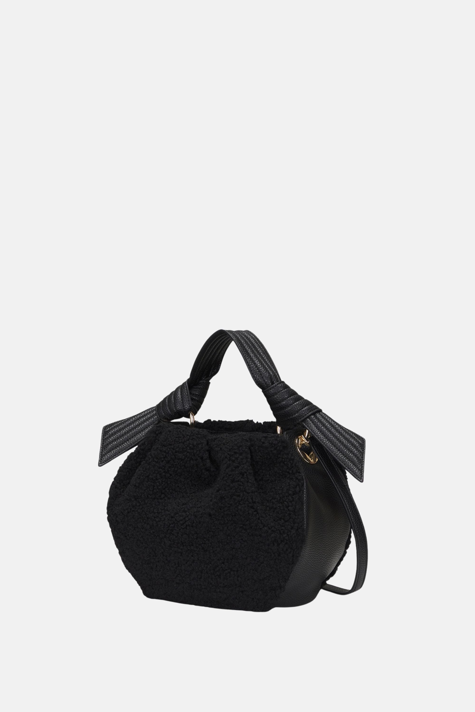 Oryany - Selena Eco Fur Bucket Bag – Medium Crossbody - Black