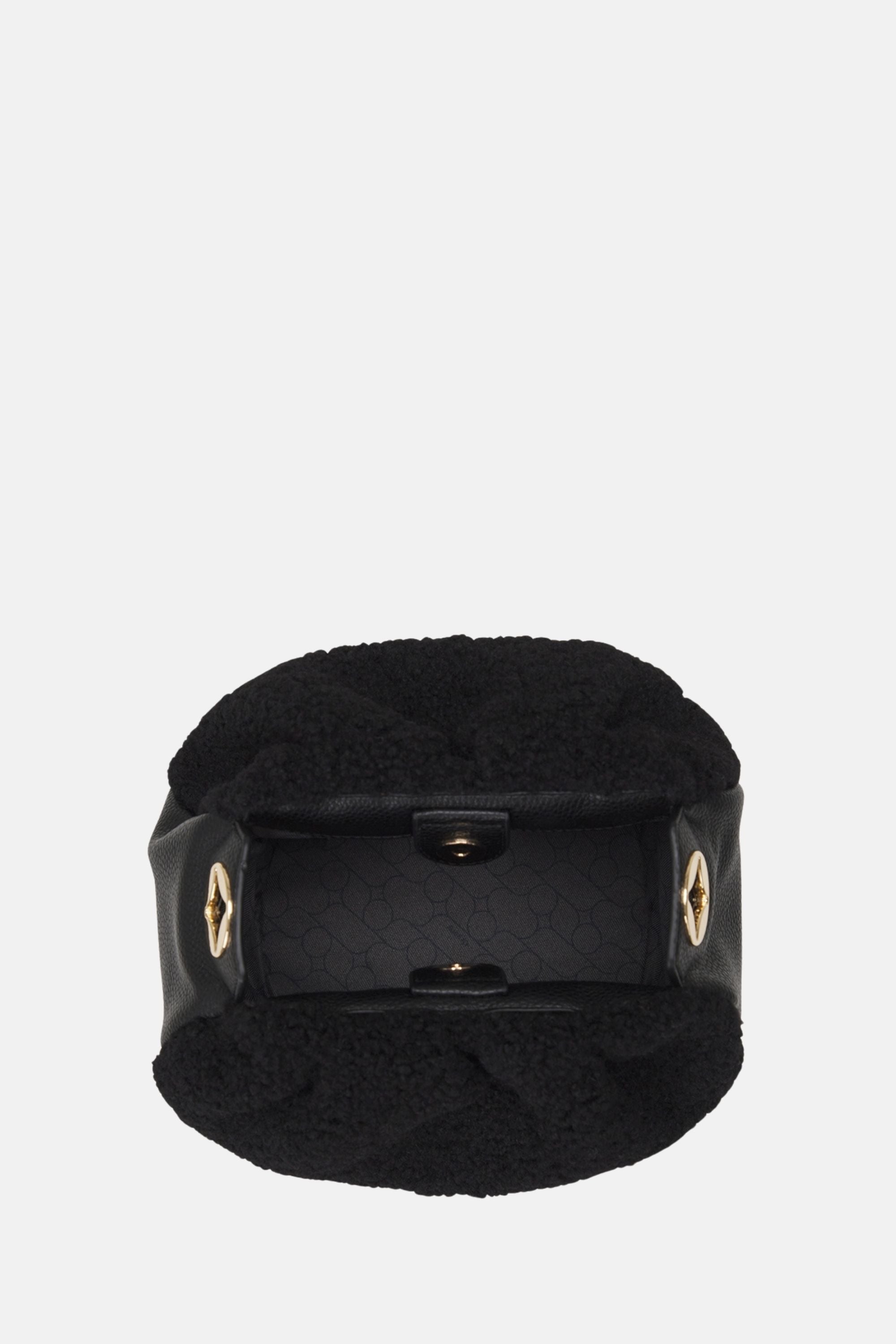 Oryany - Selena Eco Fur Bucket Bag – Medium Crossbody - Black