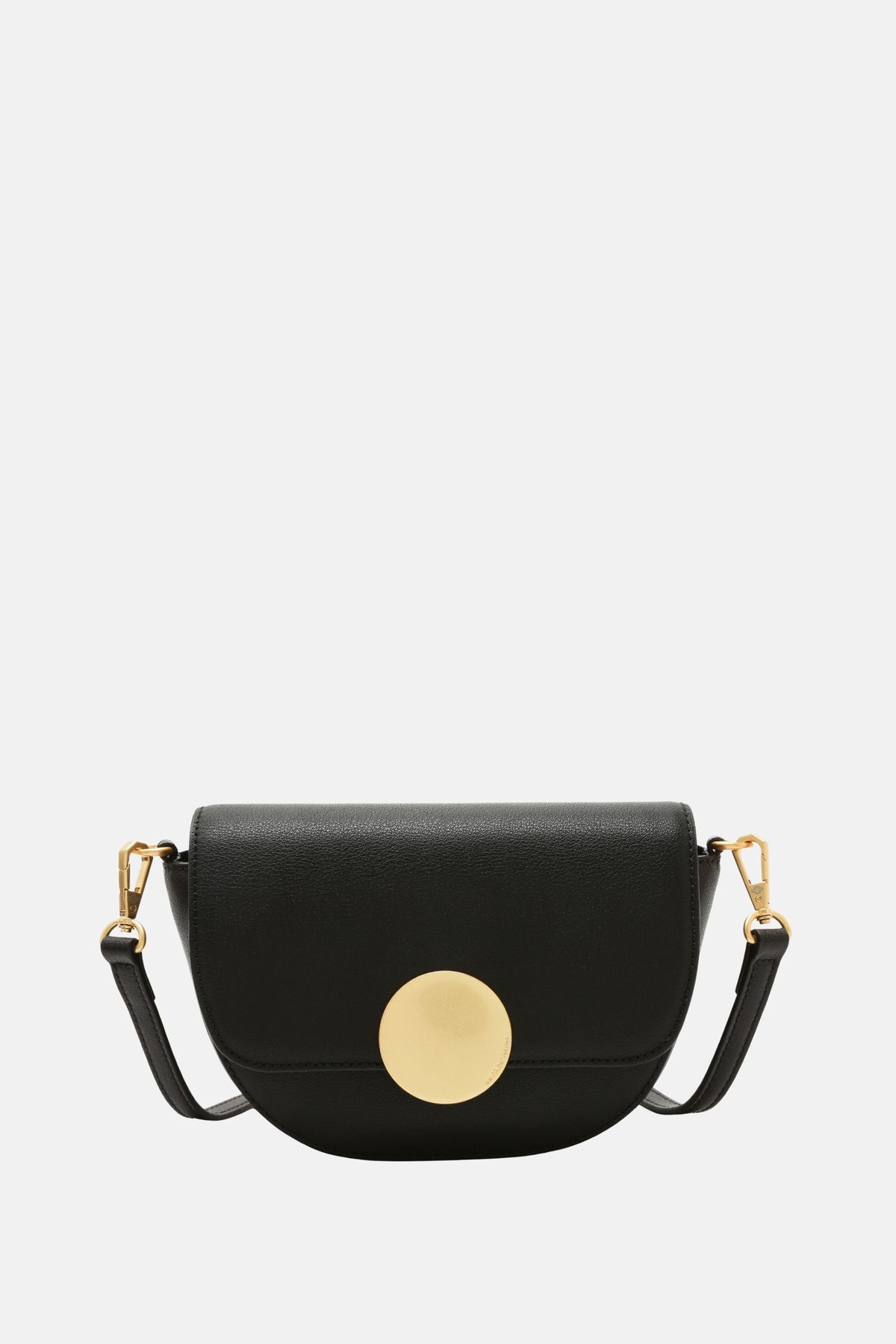 Oryany - Lottie Saddle Crossbody Small Handbags - Black Leather