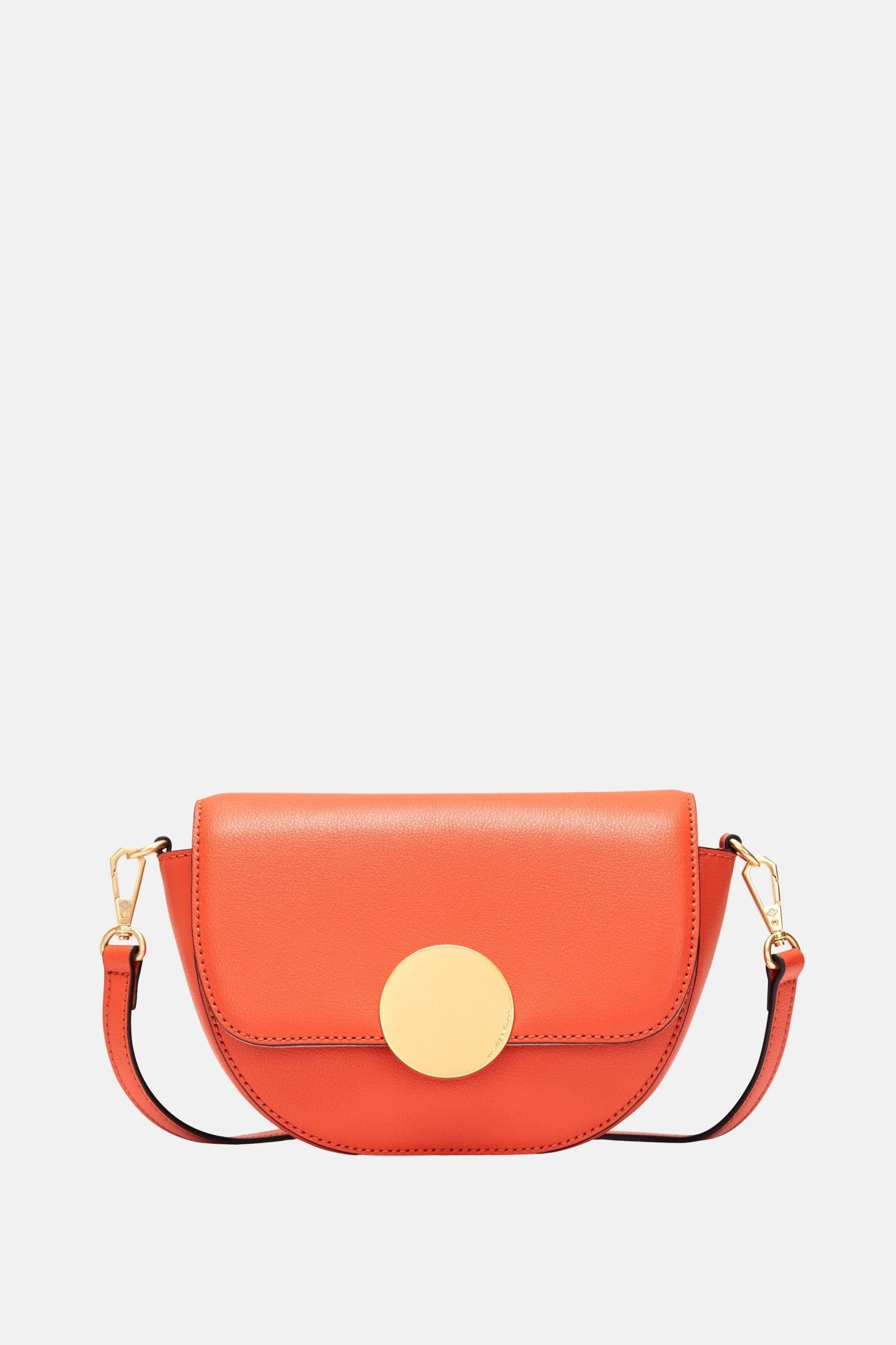 Oryany - Lottie Saddle Crossbody Small Handbags - Orange Leather