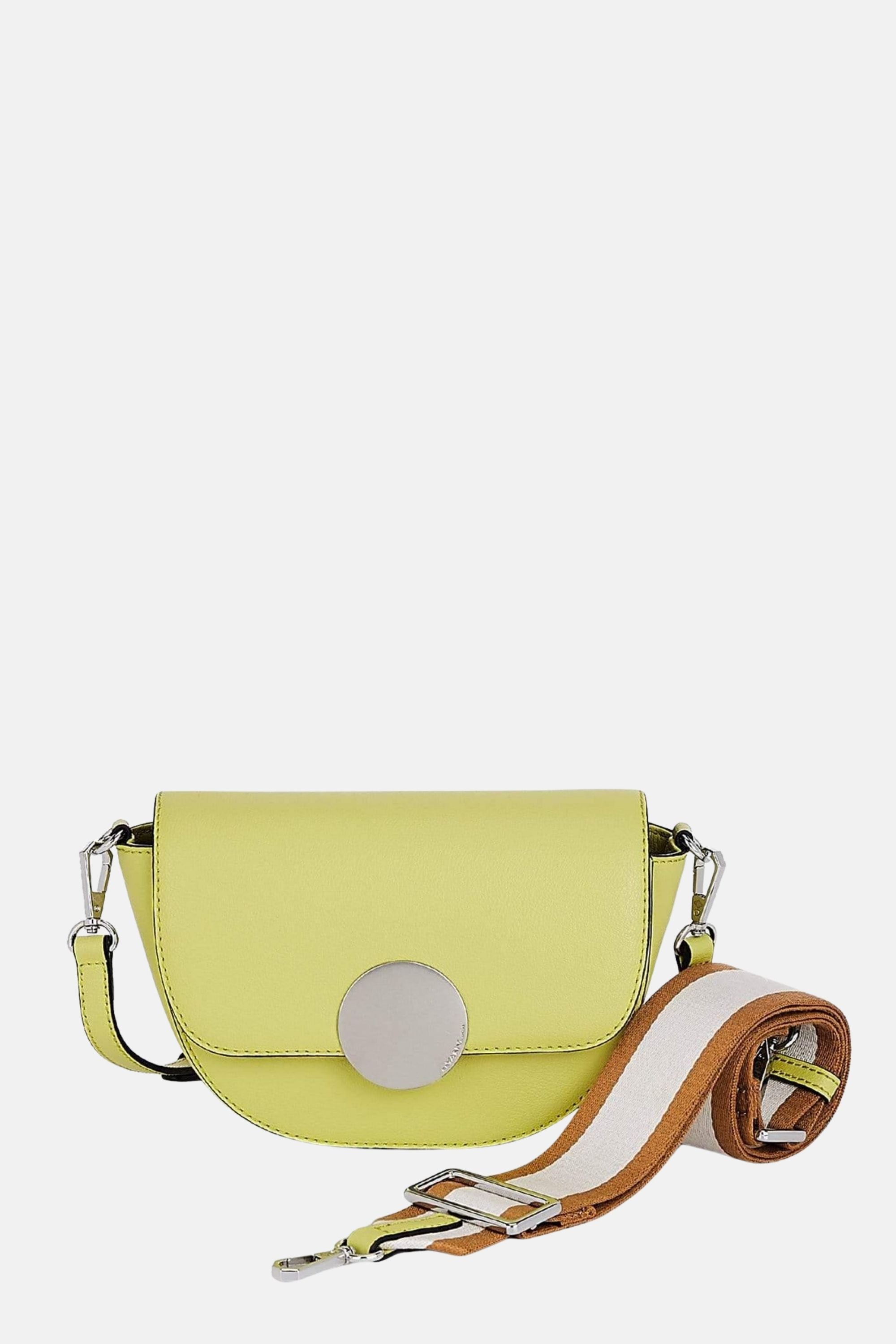 Oryany - Lottie Saddle Crossbody Small Handbags - Baby Green- Leather