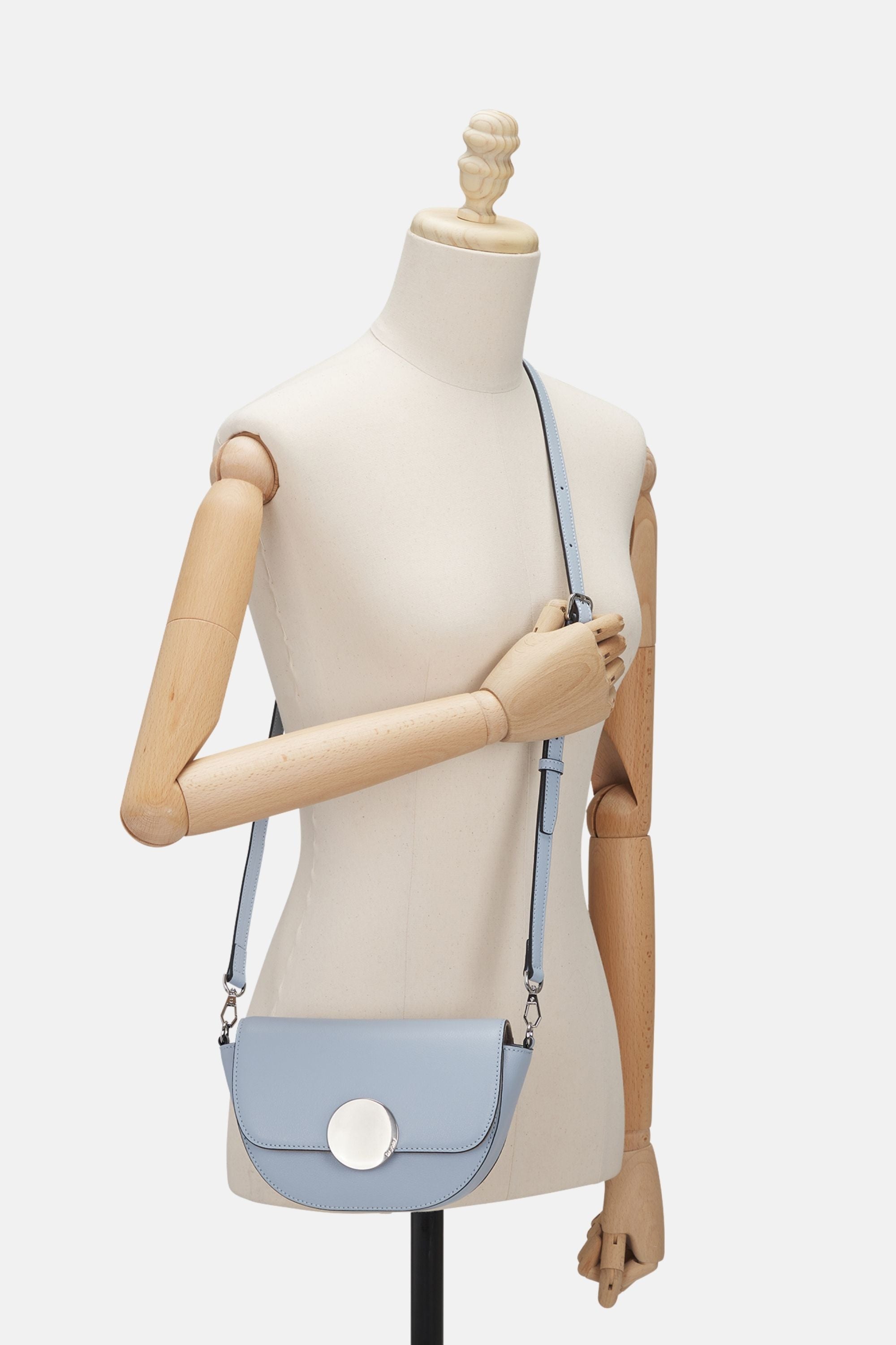 Oryany - Lottie Saddle Crossbody Small Handbags - Space Blue Leather