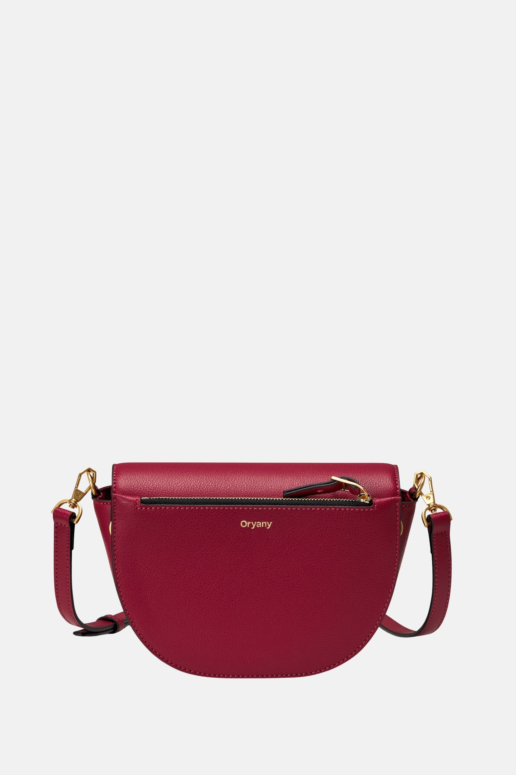 Oryany - Lottie Saddle Crossbody Small Handbags - Red Leather