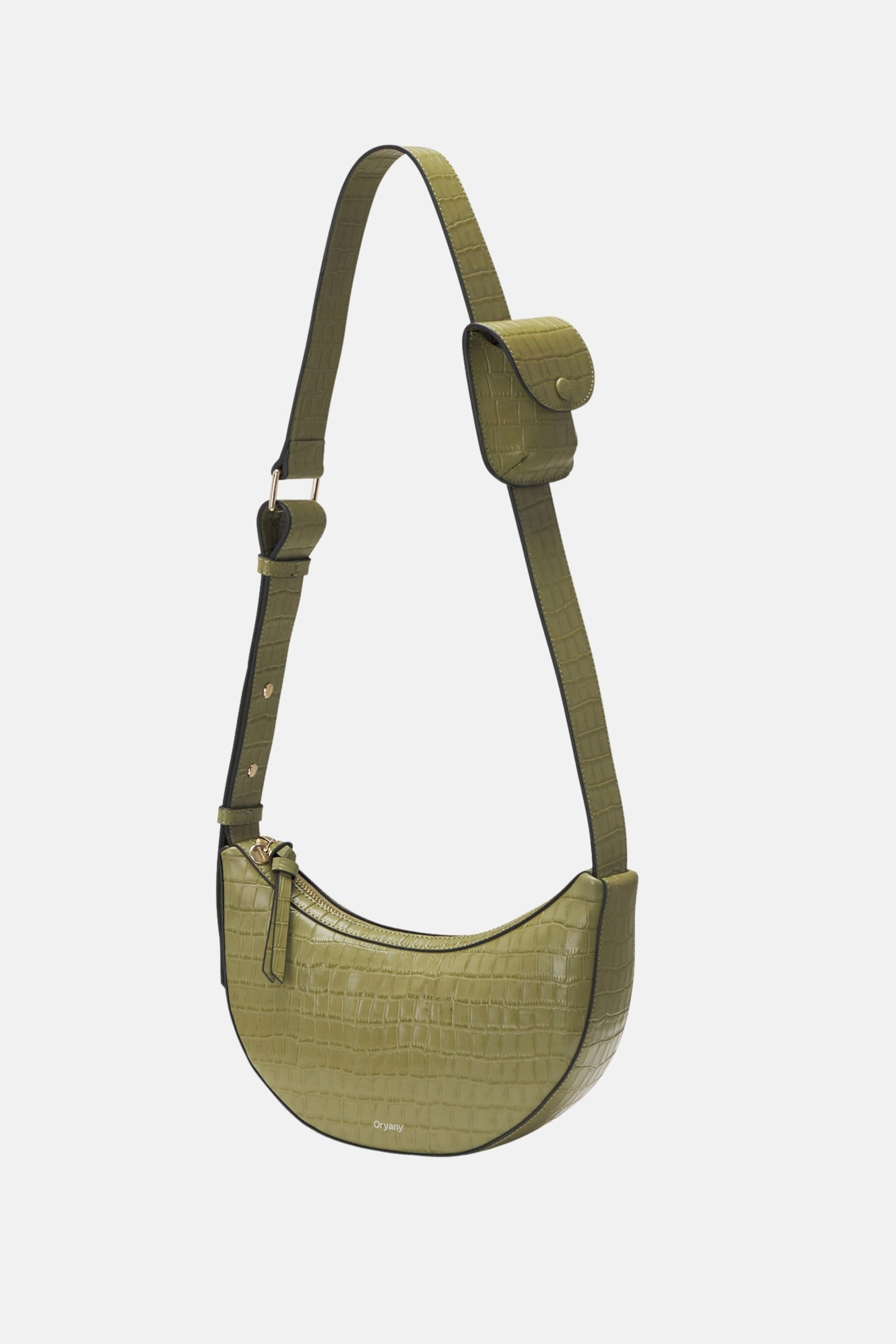 Oryany - Rookie Croco Crossbody Medium Handbags - Leaf Olive