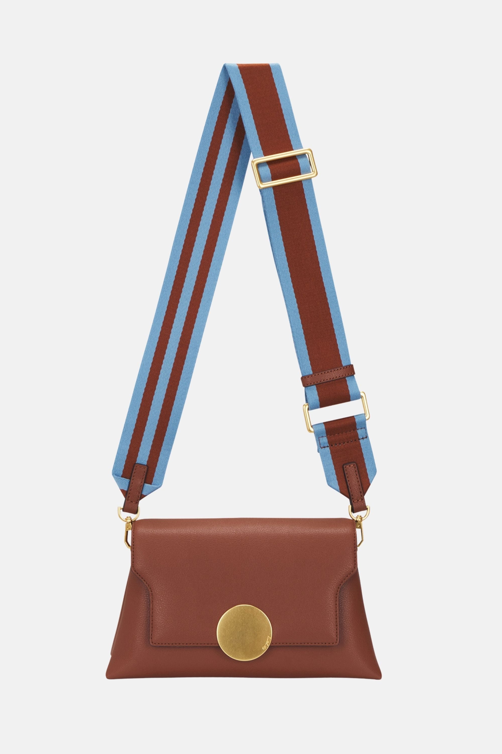 Oryany - Lottie Flap Crossbody Medium Handbags - Toffee Tan Leather