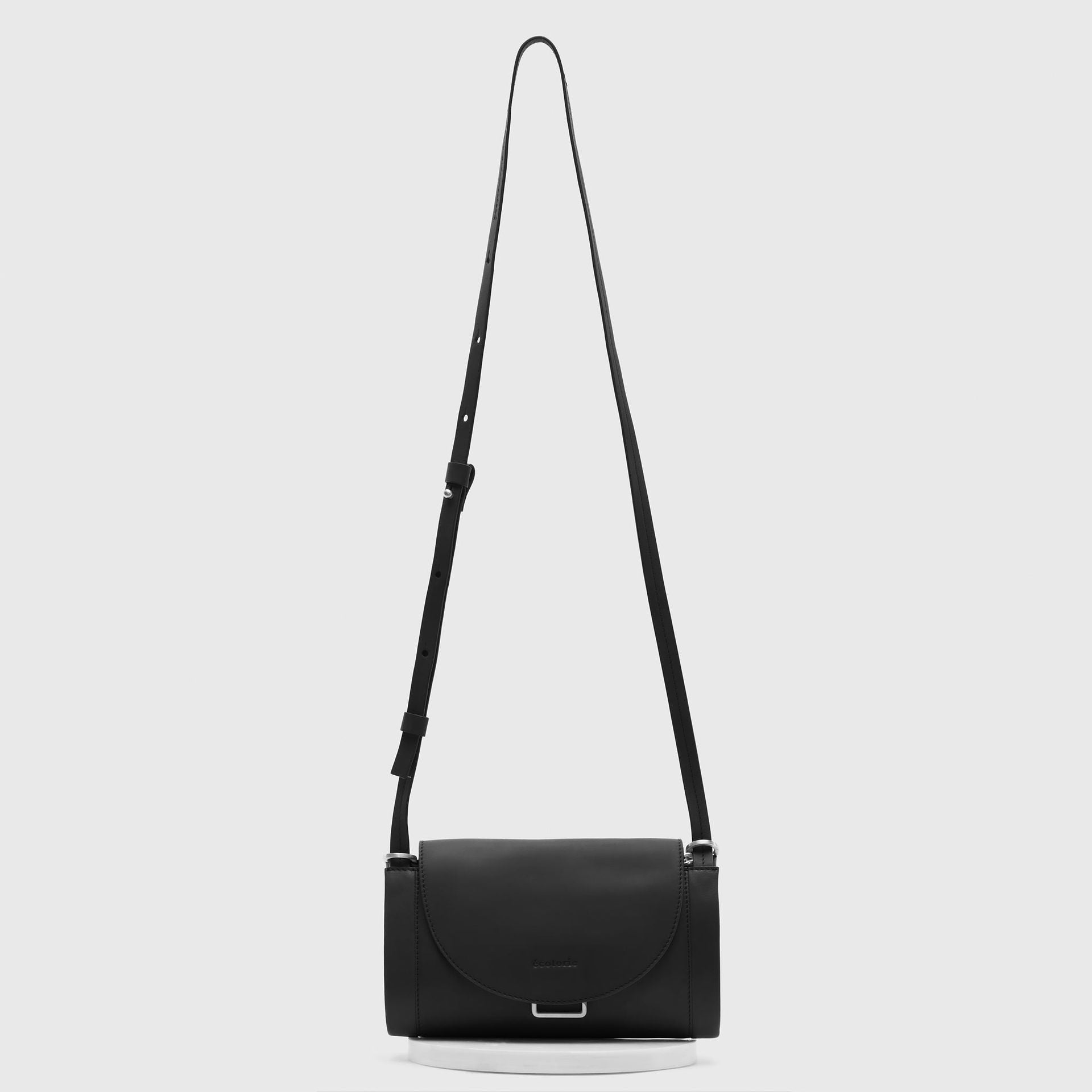 Ecotorie Nora Leather Crossbody Bag Black