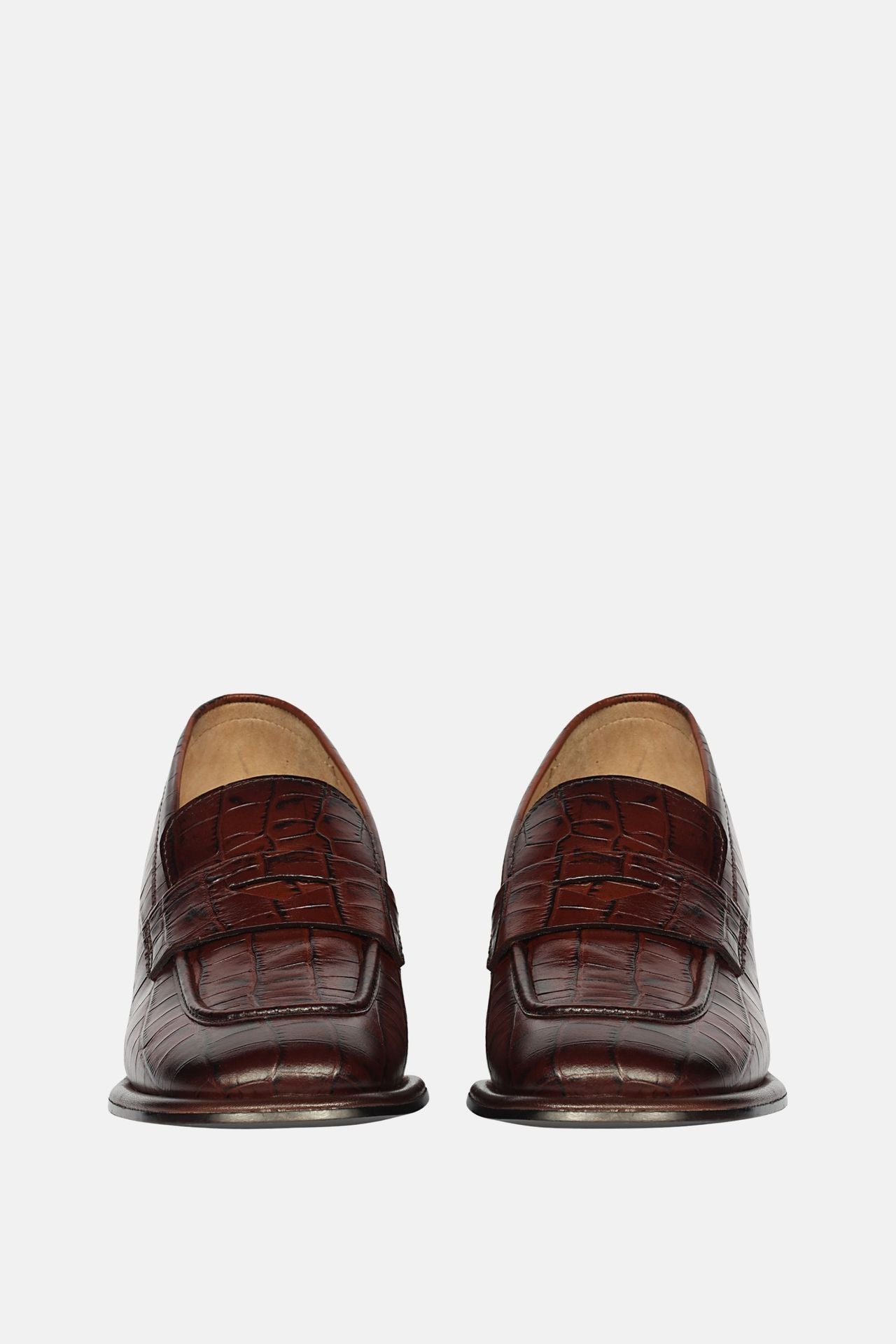 Saint G - Viviana Croco - Heel Loafers