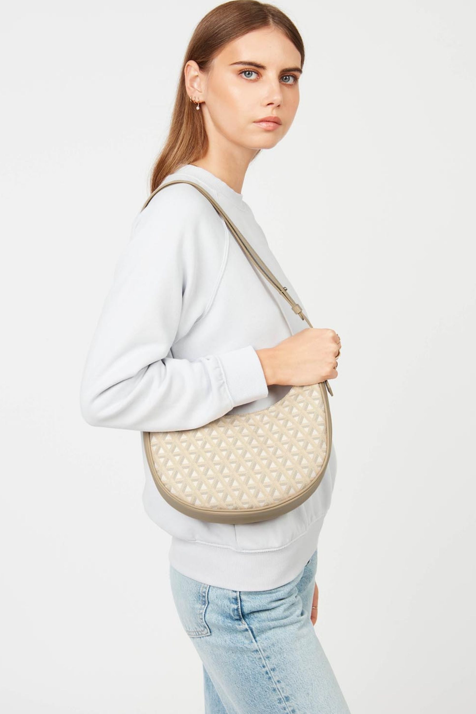 Lancaster Ikon It Hobo Bag Beige