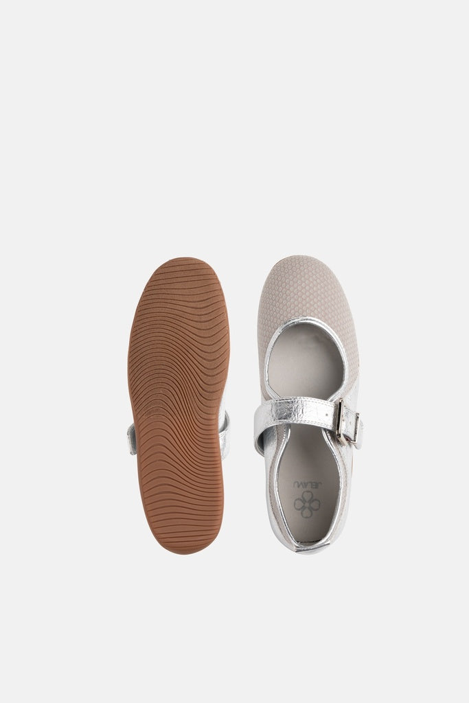 JELAVU Willow Buckle Mary Jane Flat in Silver Metallic - image 5
