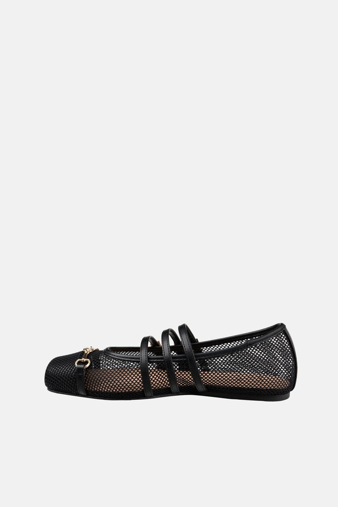 JELAVU Emma Mesh Mary Jane Ballet Flat in Black - image 2