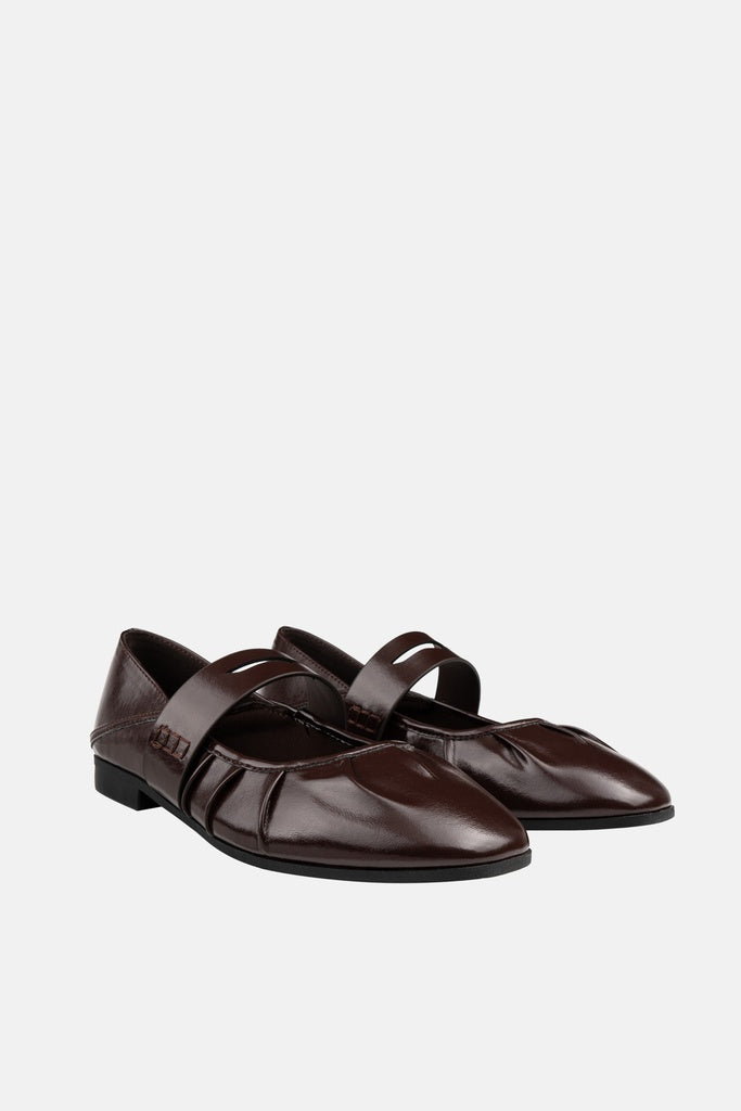 JELAVU Blair Penny Loafer Ballet Flat in Coffee Brown - image 1