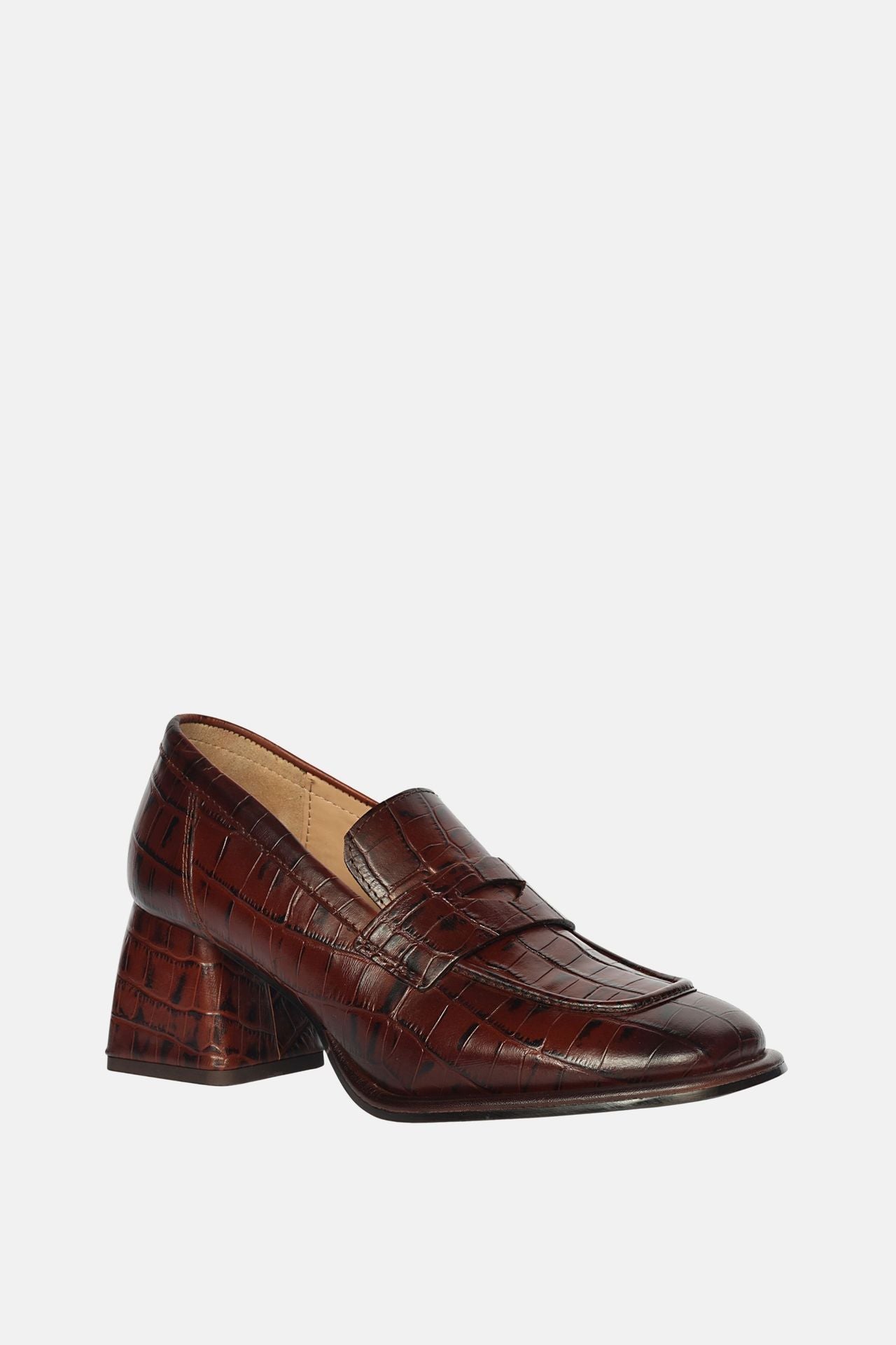 Saint G - Viviana Croco - Heel Loafers