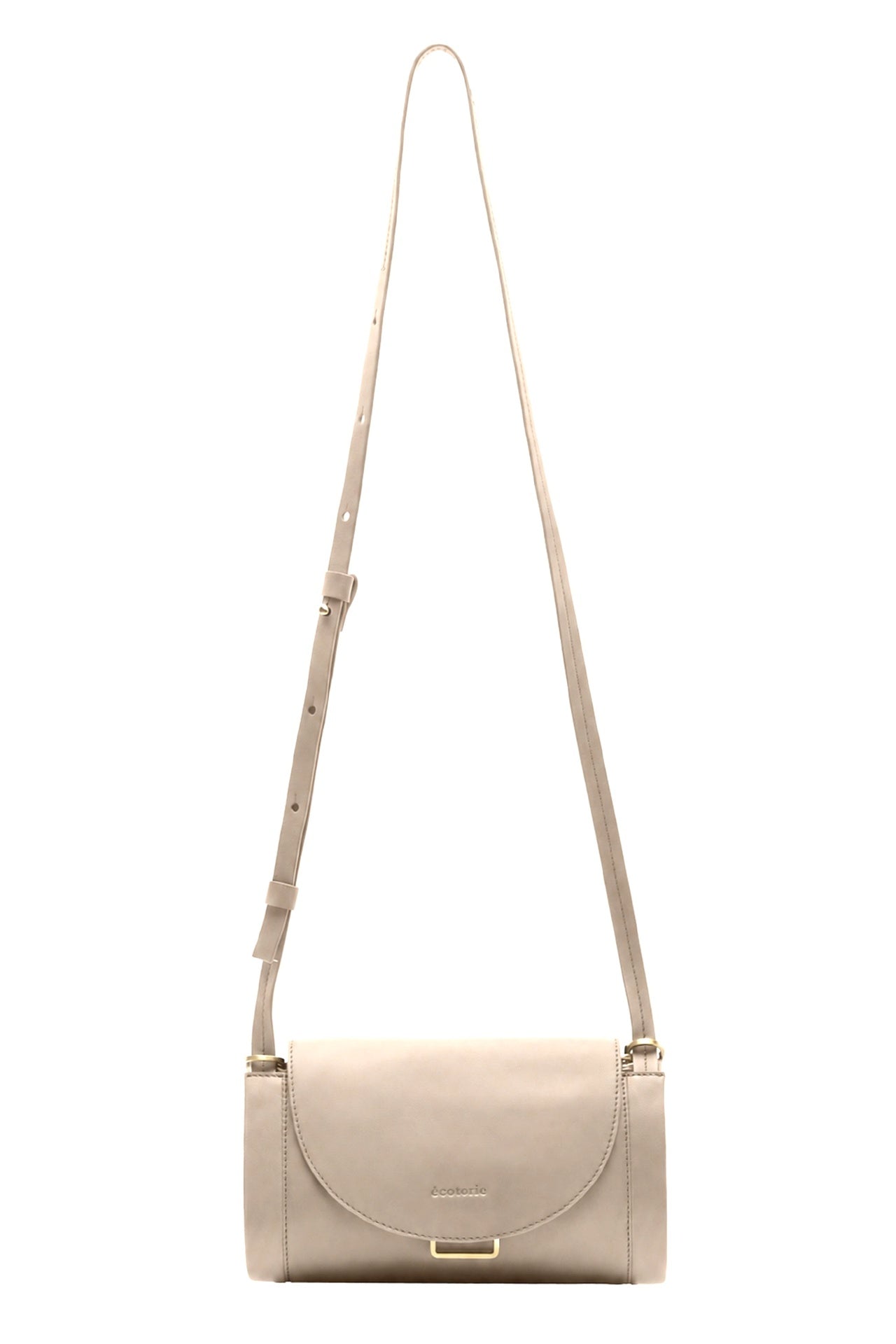 Ecotorie Nora Leather Crossbody Bag Warm White