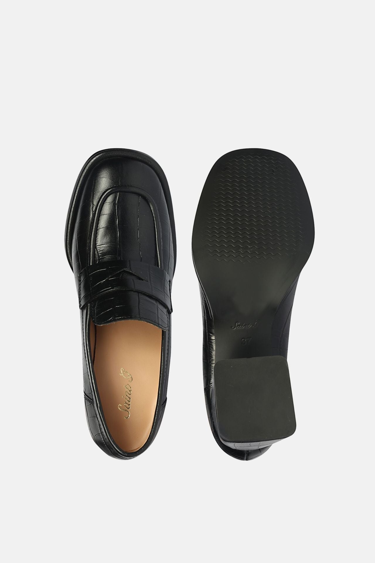Saint G - Viviana Croco - Heel Loafers