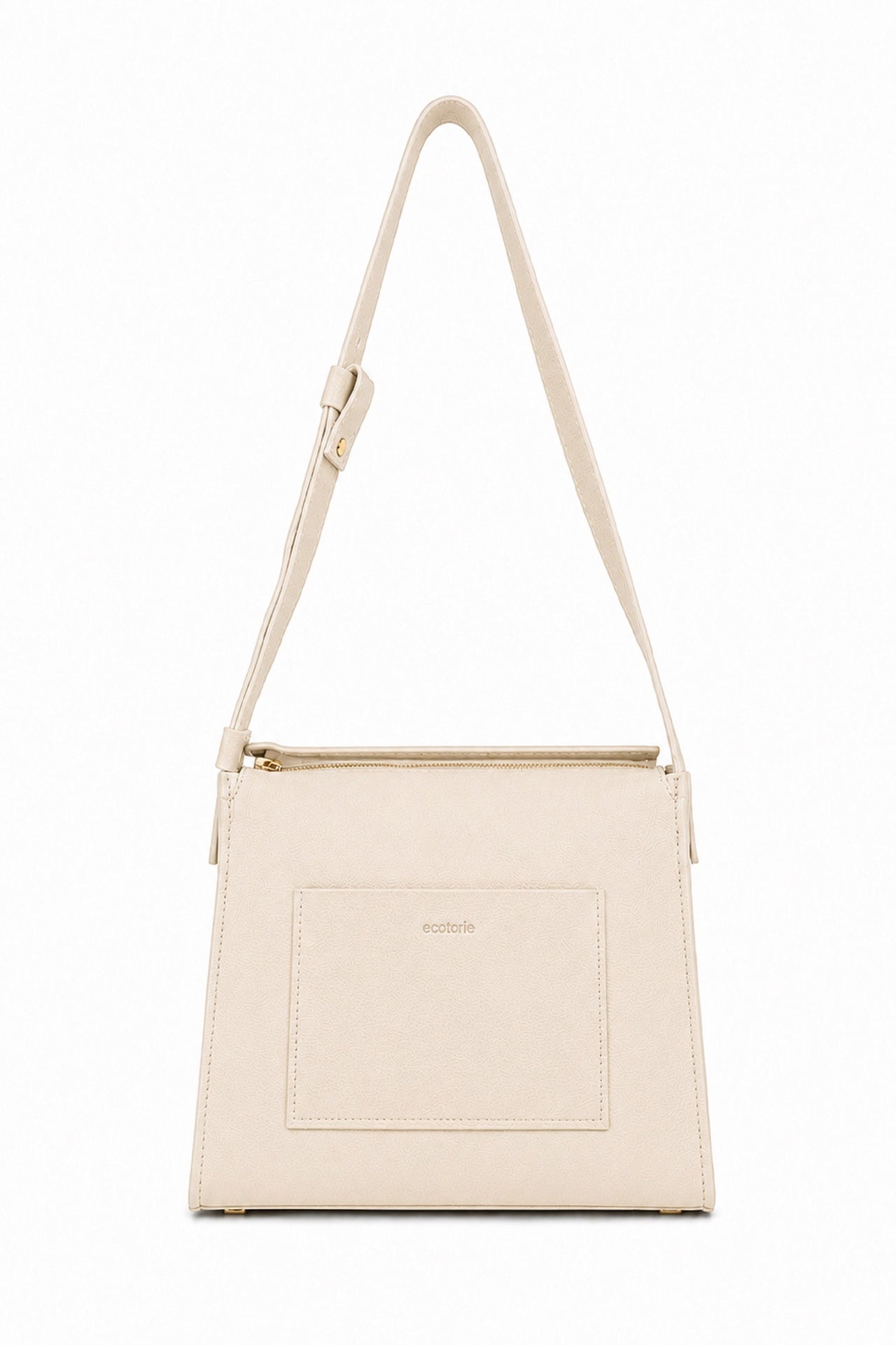 Ecotorie Eleanor Leather Crossbody Bag Warm White