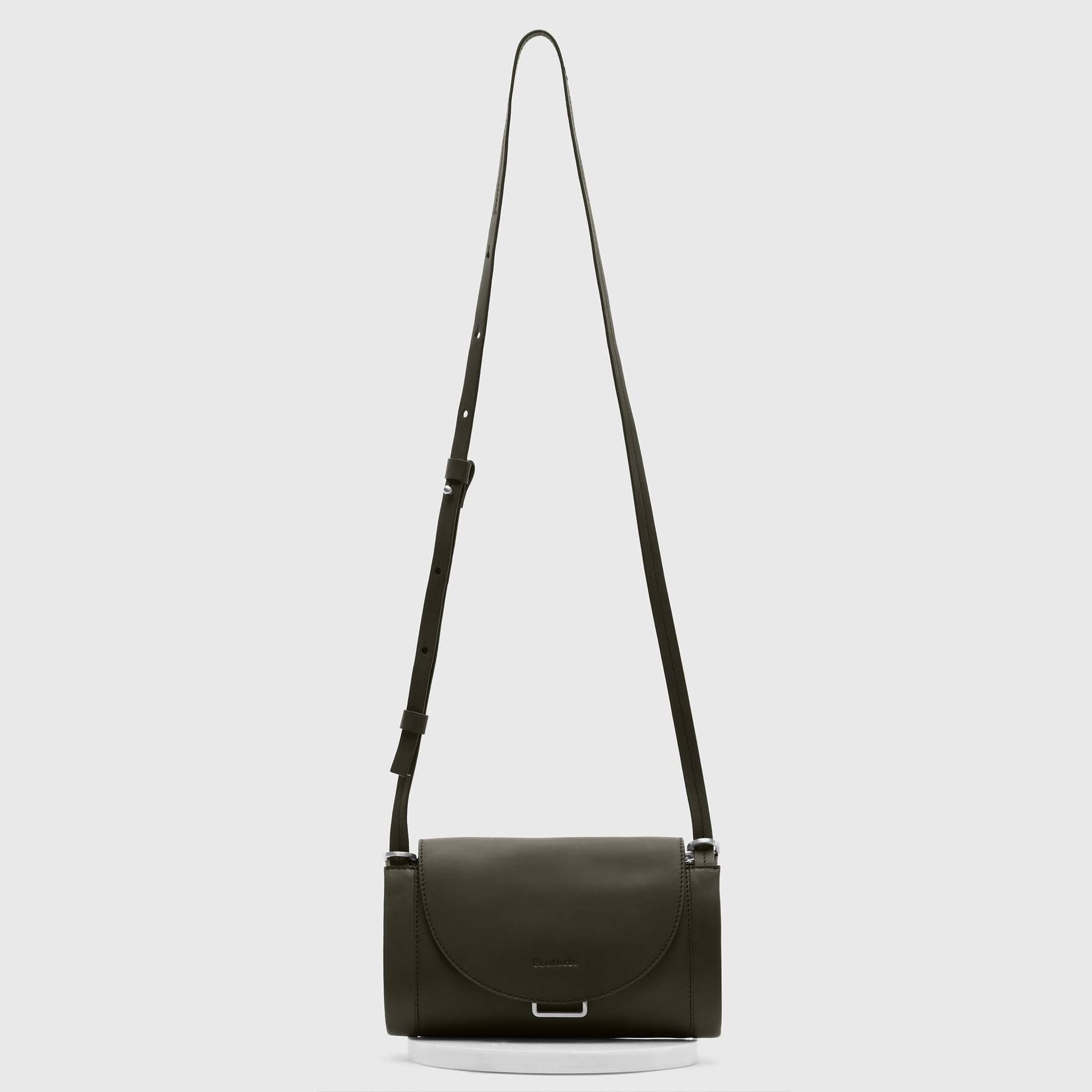 Ecotorie Nora Leather Crossbody Bag Dark Moss