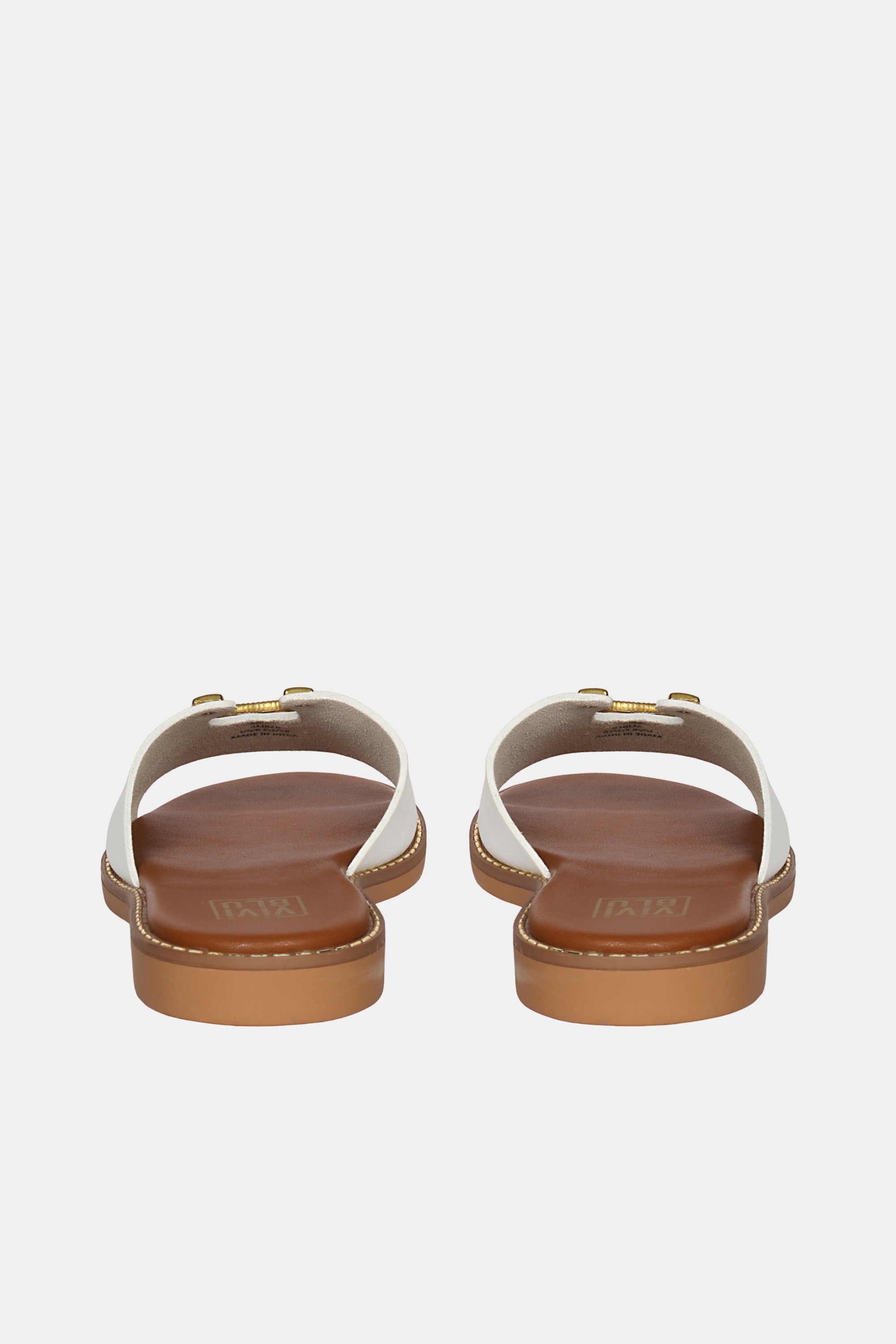 Vivi Blu - Amber Horseshoe Ornament Sandals - White Leather