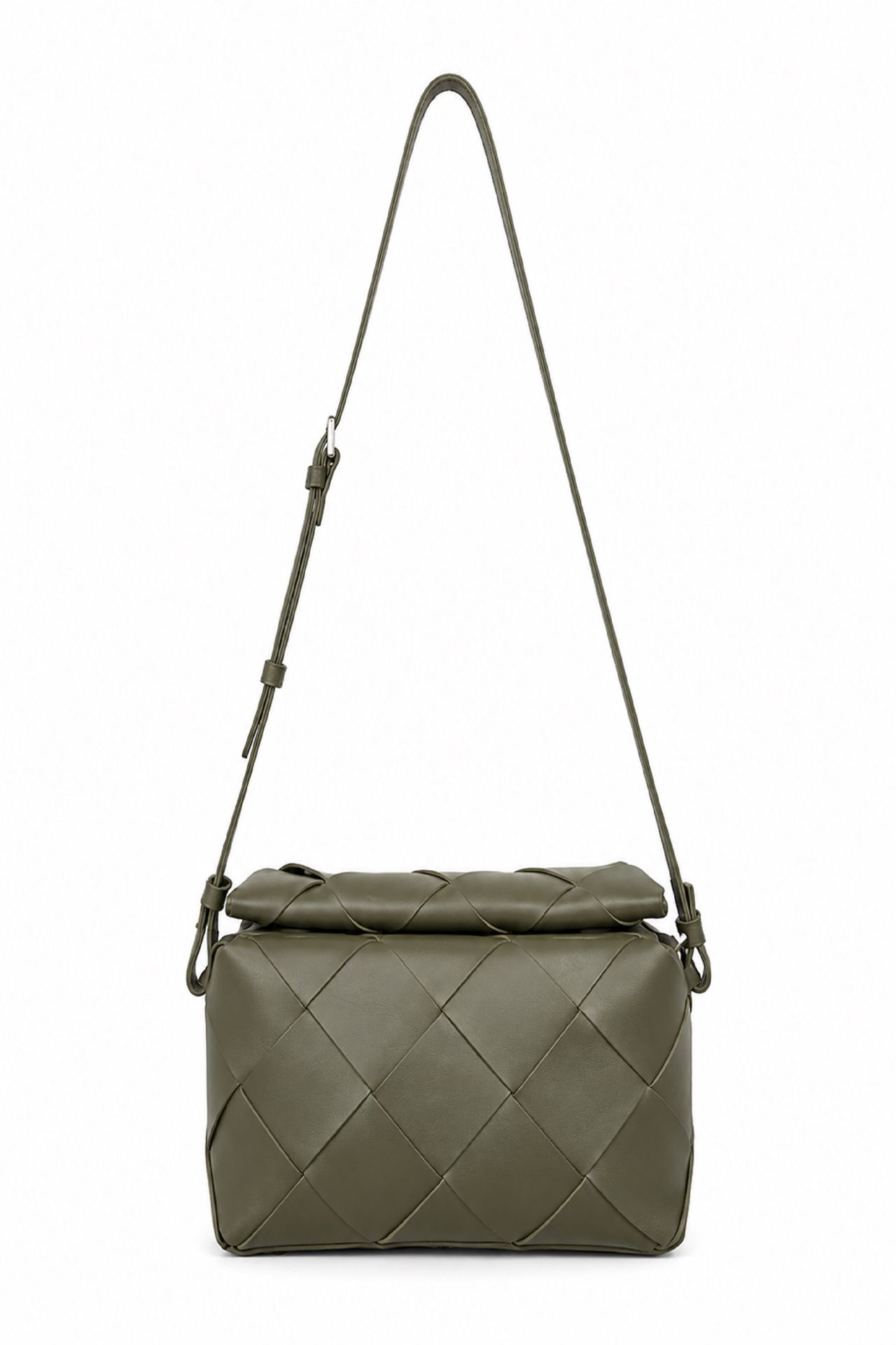 Ecotorie Maude Leather Crossbody Bag Dark Moss