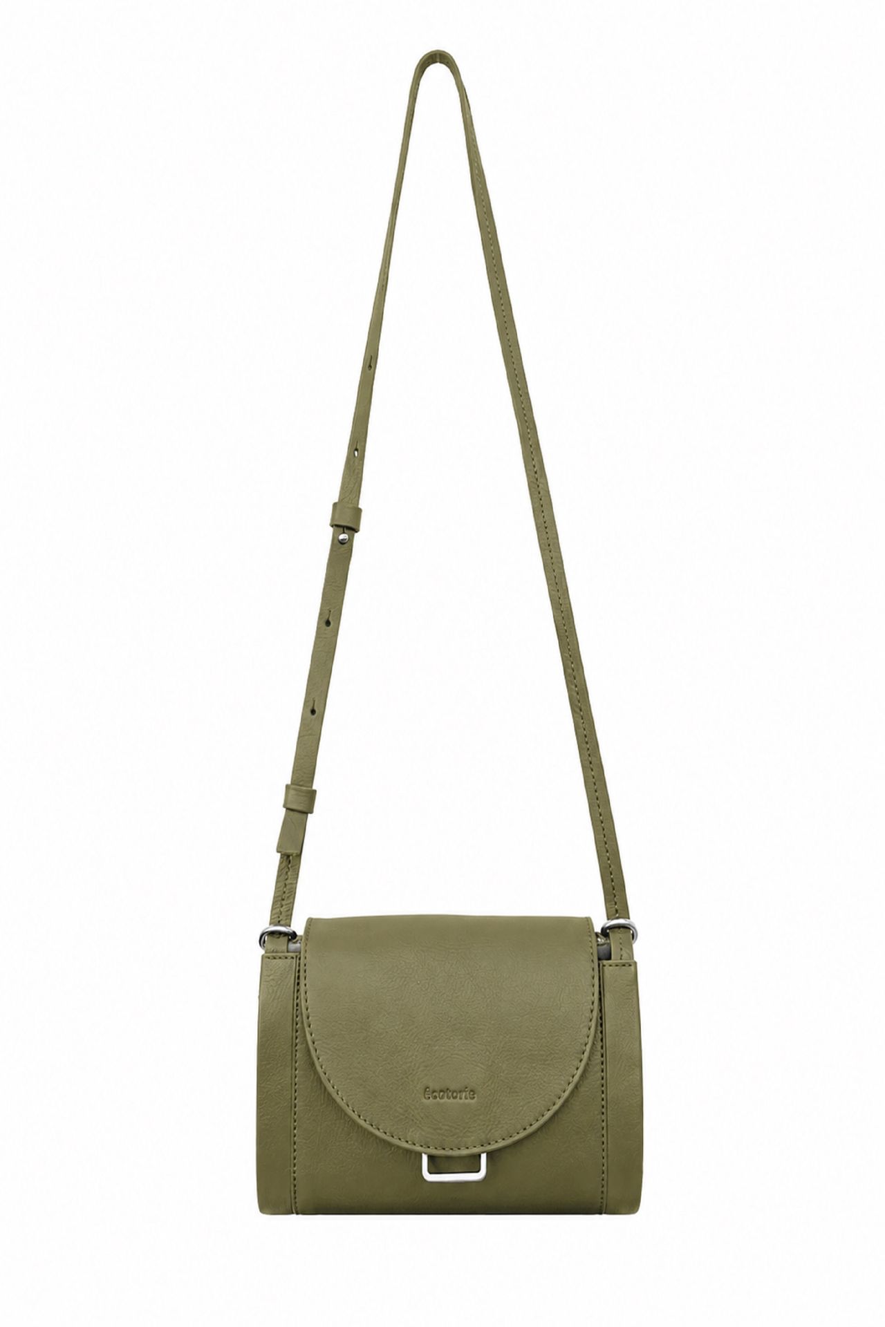Ecotorie Nora Leather Crossbody Bag Dark Moss