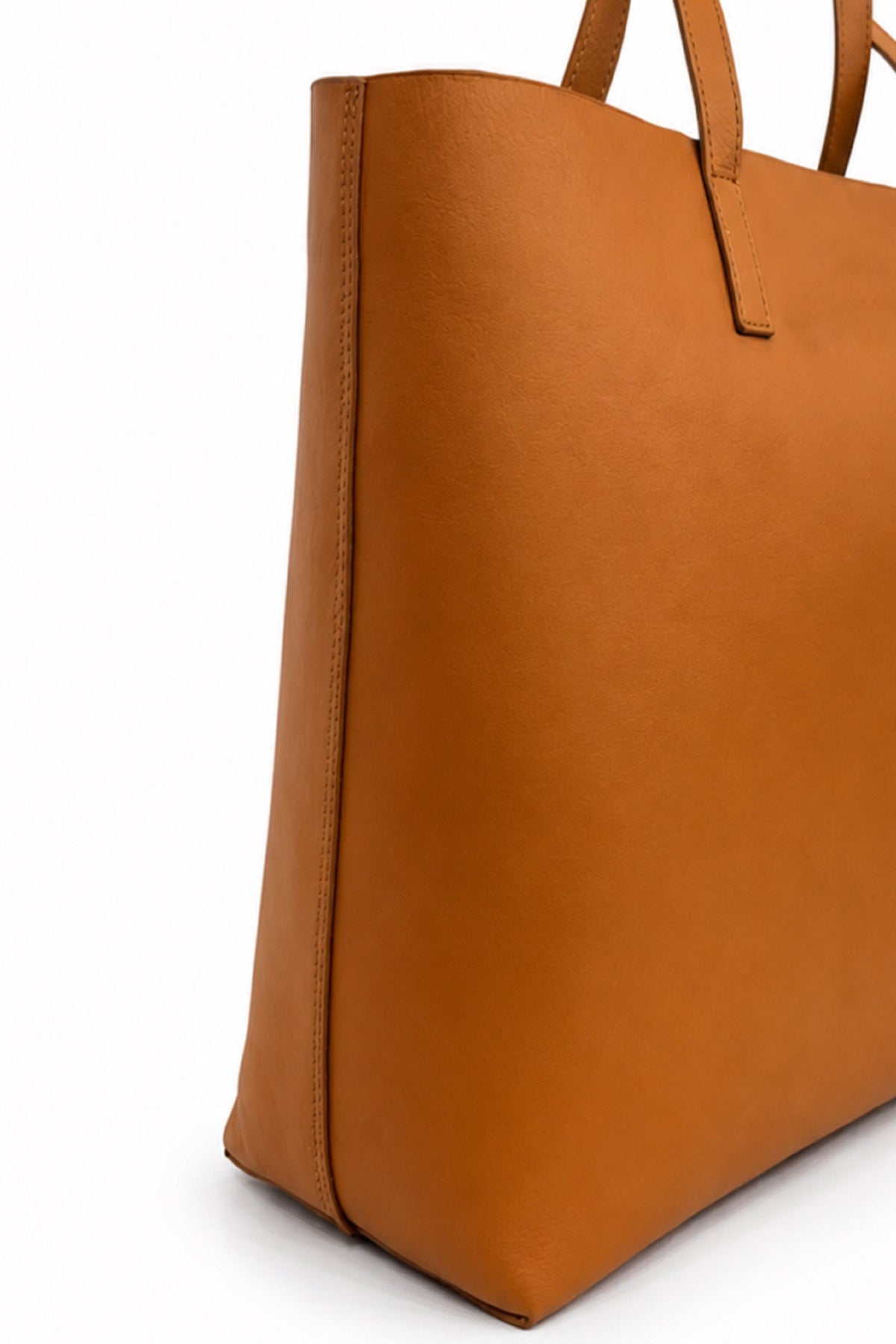 Ecotorie Agatha Leather Tote Bag-Caramel