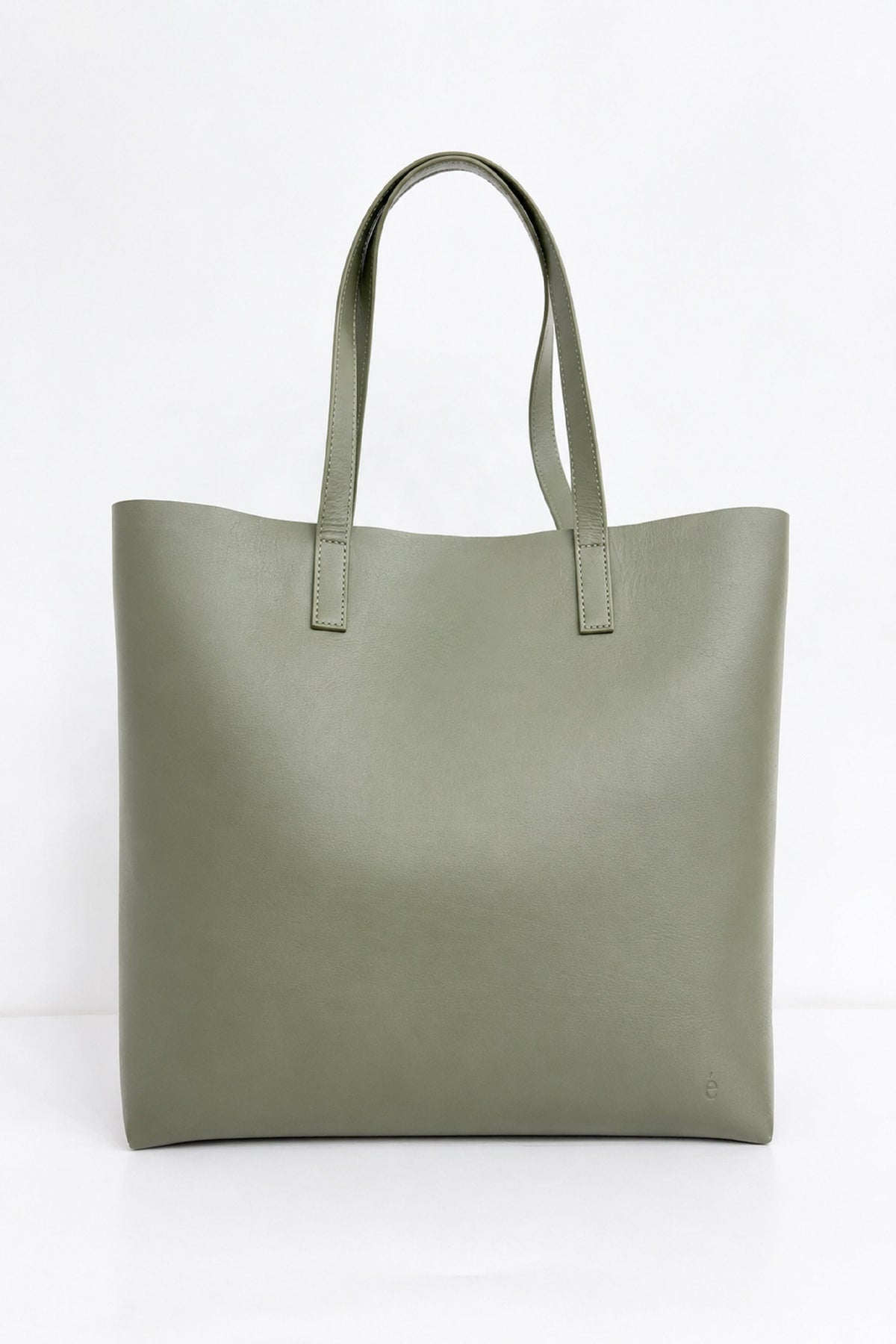 Ecotorie Agatha Leather Tote Bag-Dark Moss