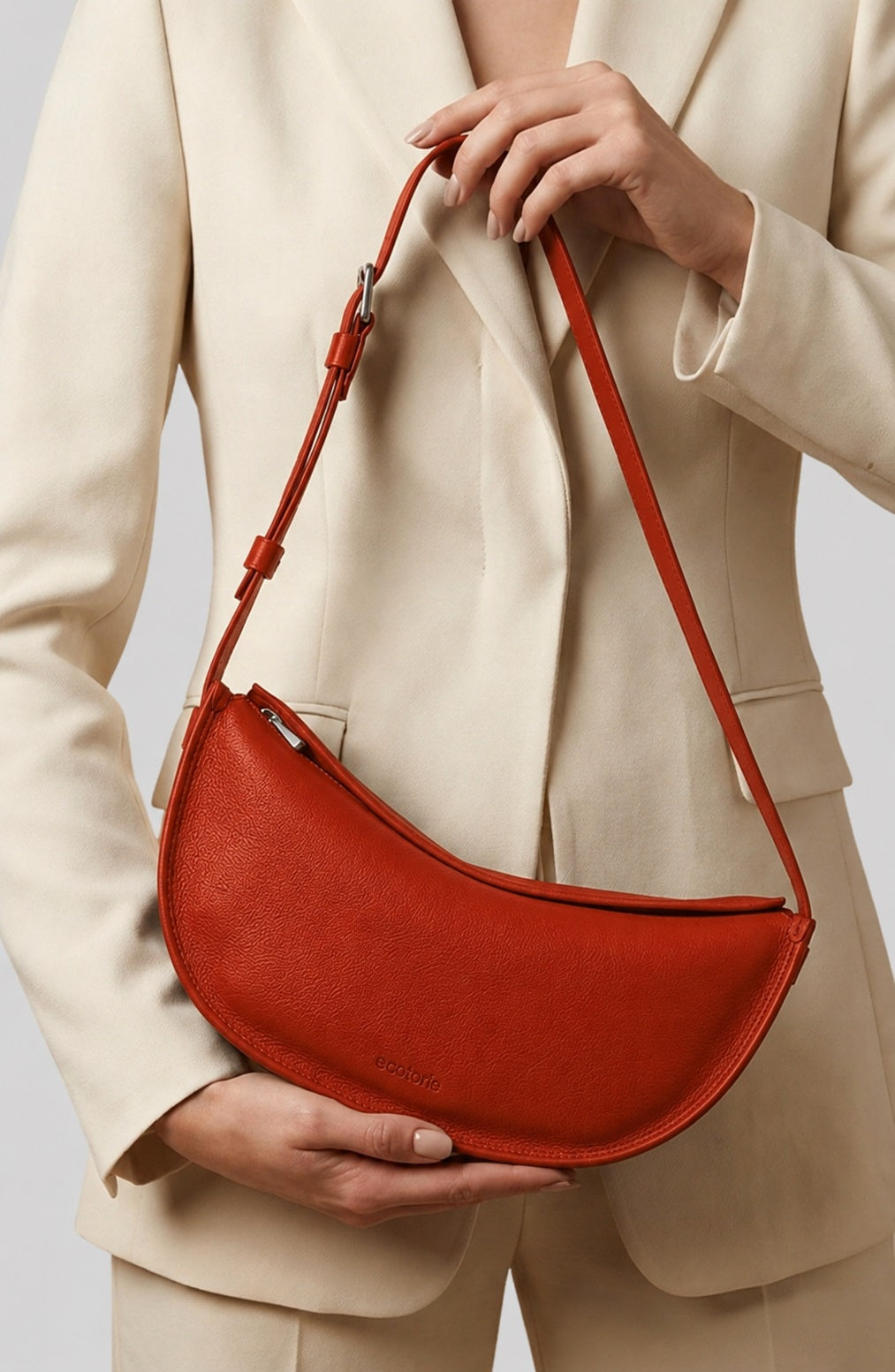Ecotorie Dora Leather Crossbody Bag-Rust