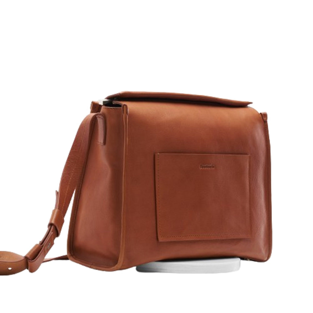 Ecotorie Eleanor Leather Crossbody Bag-Cognac
