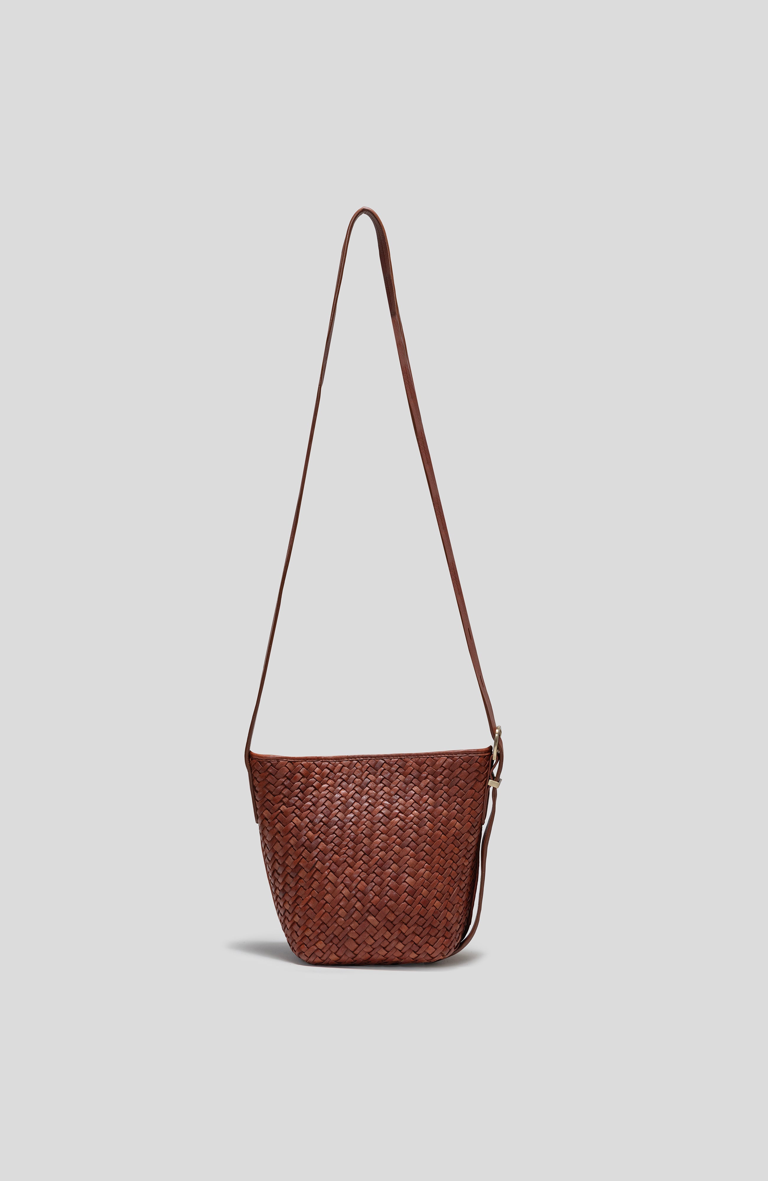 Ecotorie Waco Leather Bucket Bag Brandy
