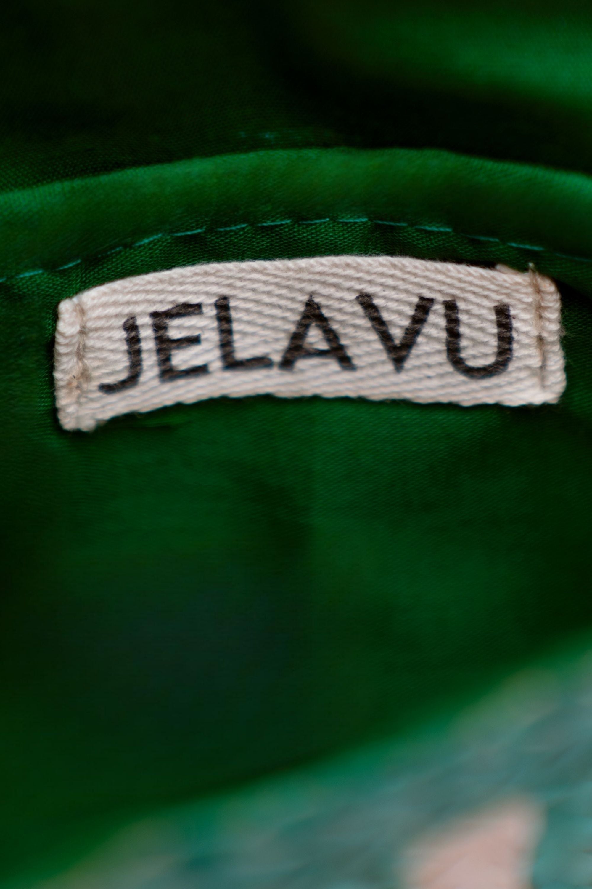 Jelavu - Brooke Small Striped Clutch - Cream / Green