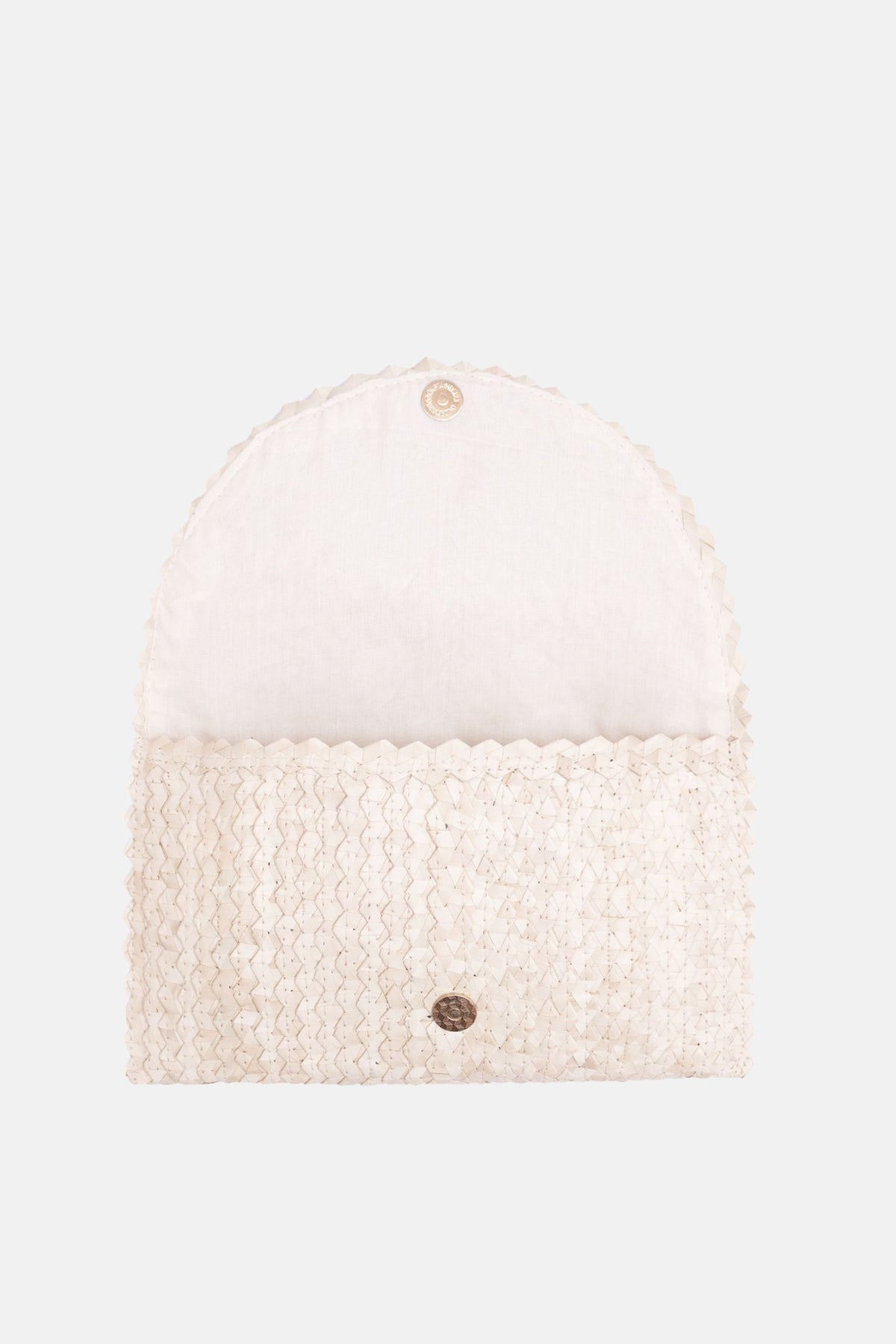 Coco Natural Shell Small Clutch - White