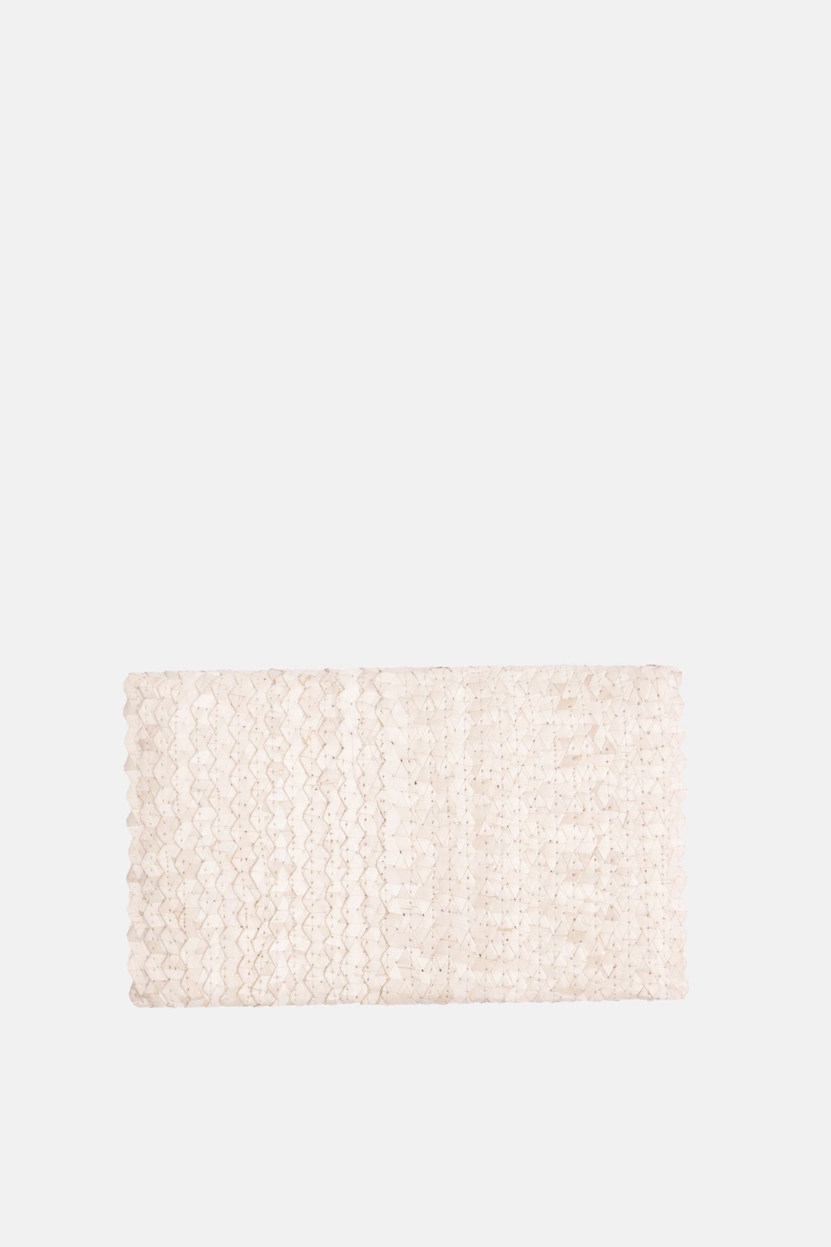 Coco Natural Shell Small Clutch - White