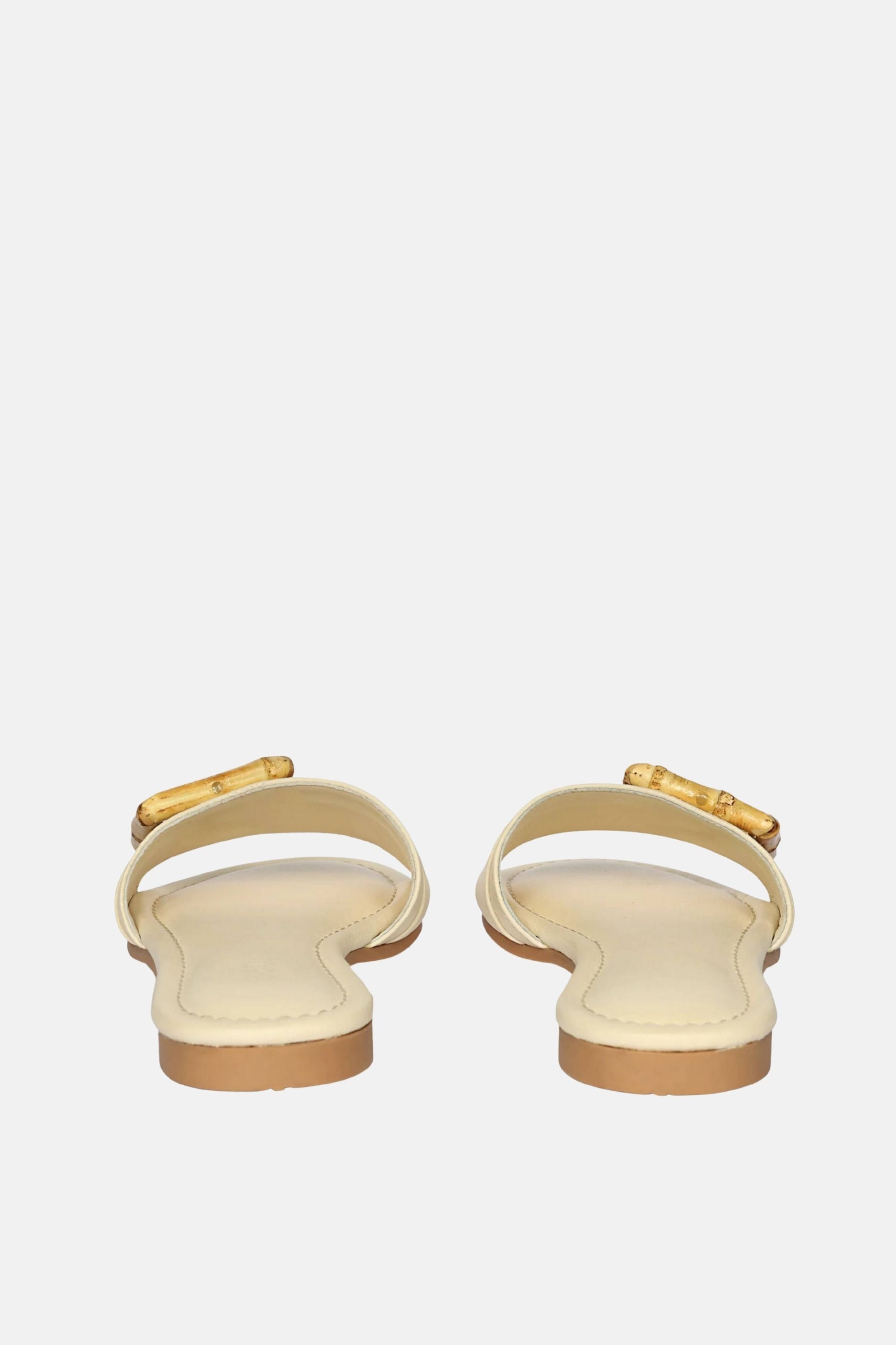 Jelavu - Amsterdam Bamboo Buckle Sandals - Ivory Leather