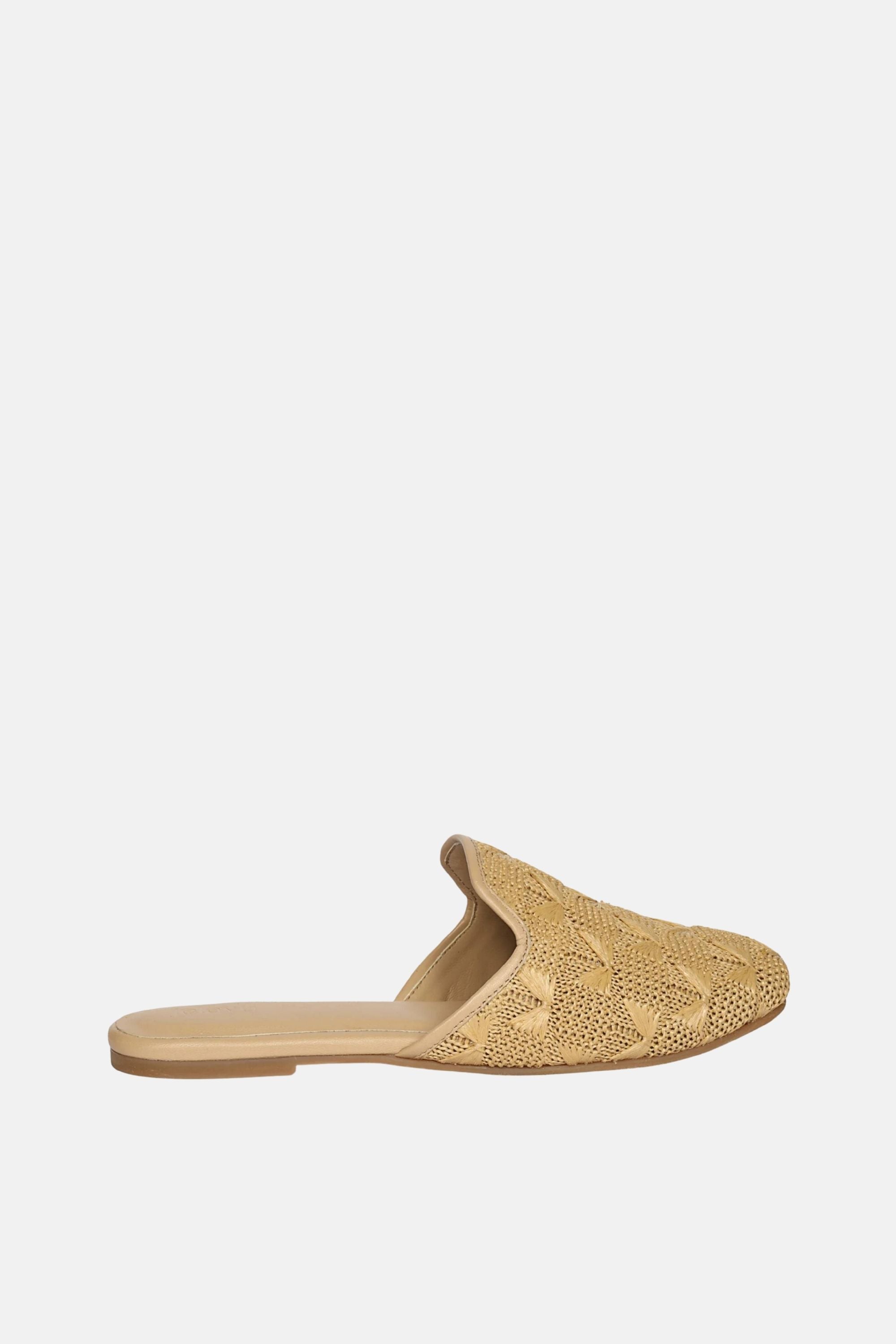 Jelavu - Andrea Raffia Mules - Beige