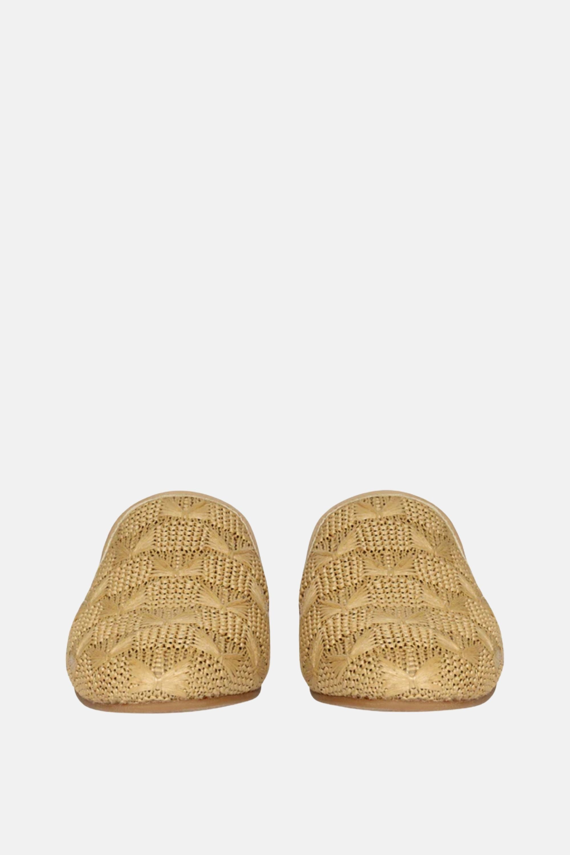 Jelavu Andrea Raffia Mules - Beige