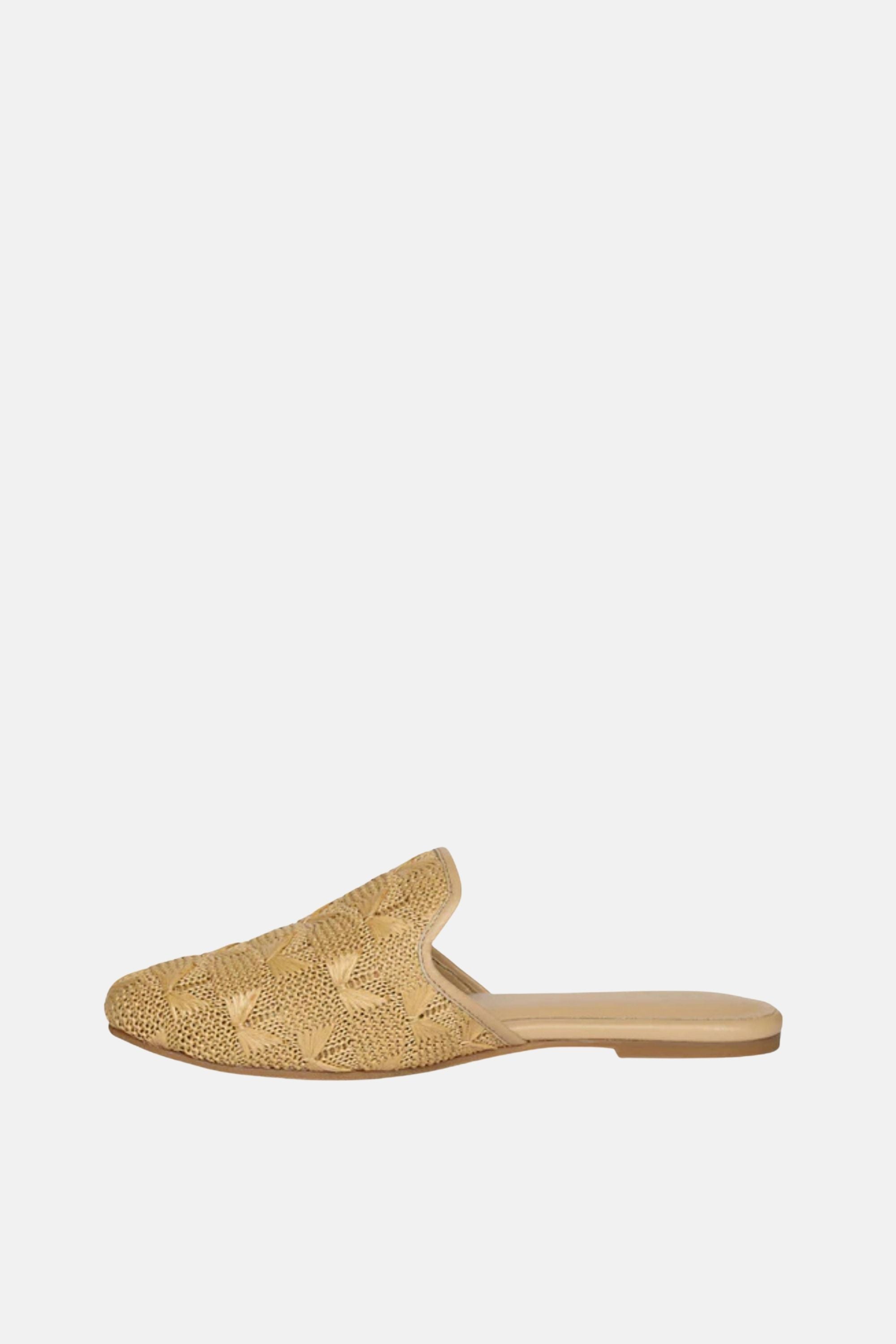 Jelavu - Andrea Raffia Mules - Beige