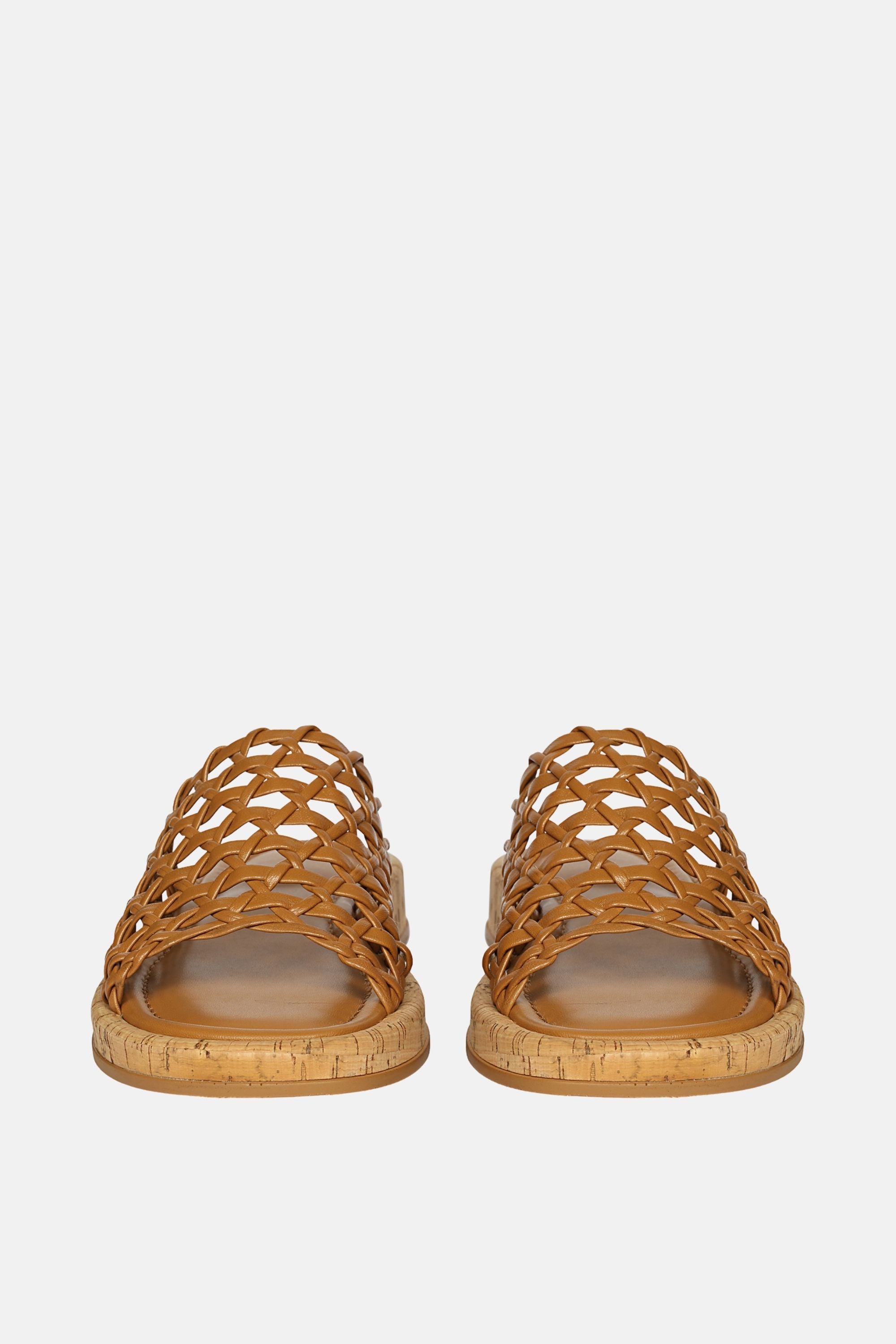 Jelavu - Cloud Leather Woven Sandals - Cognac Leather
