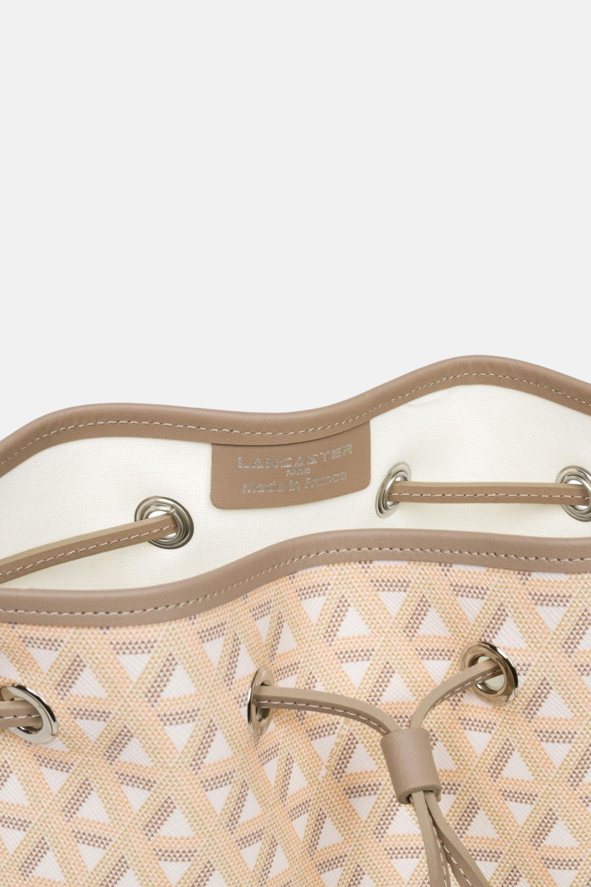 Lancaster Drawstring Bucket Bag Ikon Beige