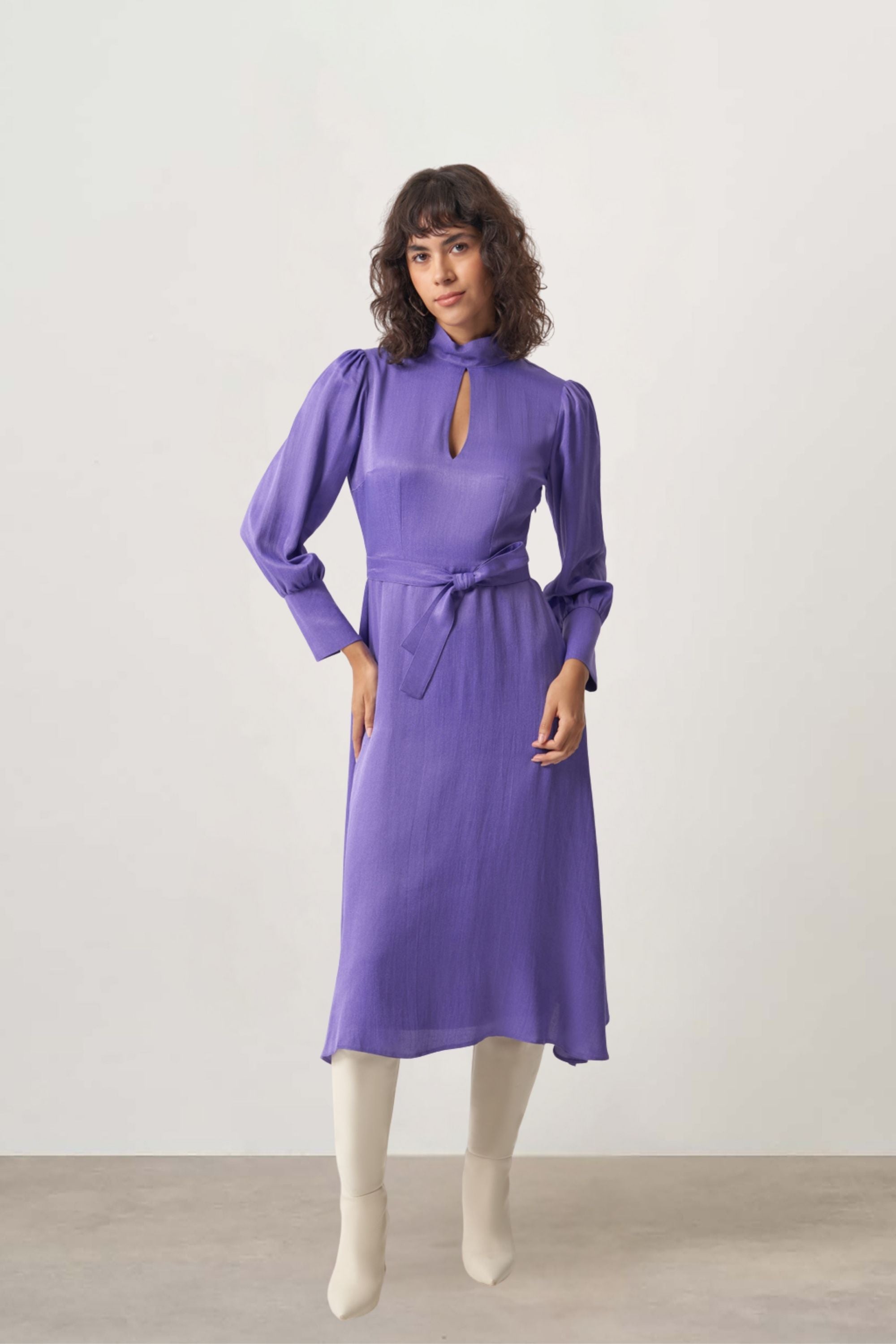 Mizalle Woven Satin Dress Apparel