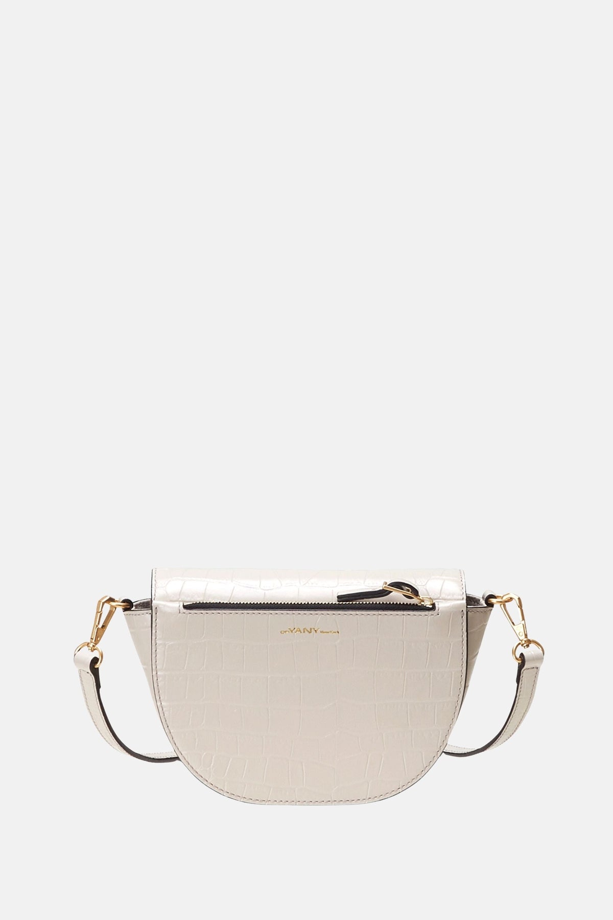Oryany - Lottie Croco Saddle Crossbody - Small - Cream Leather