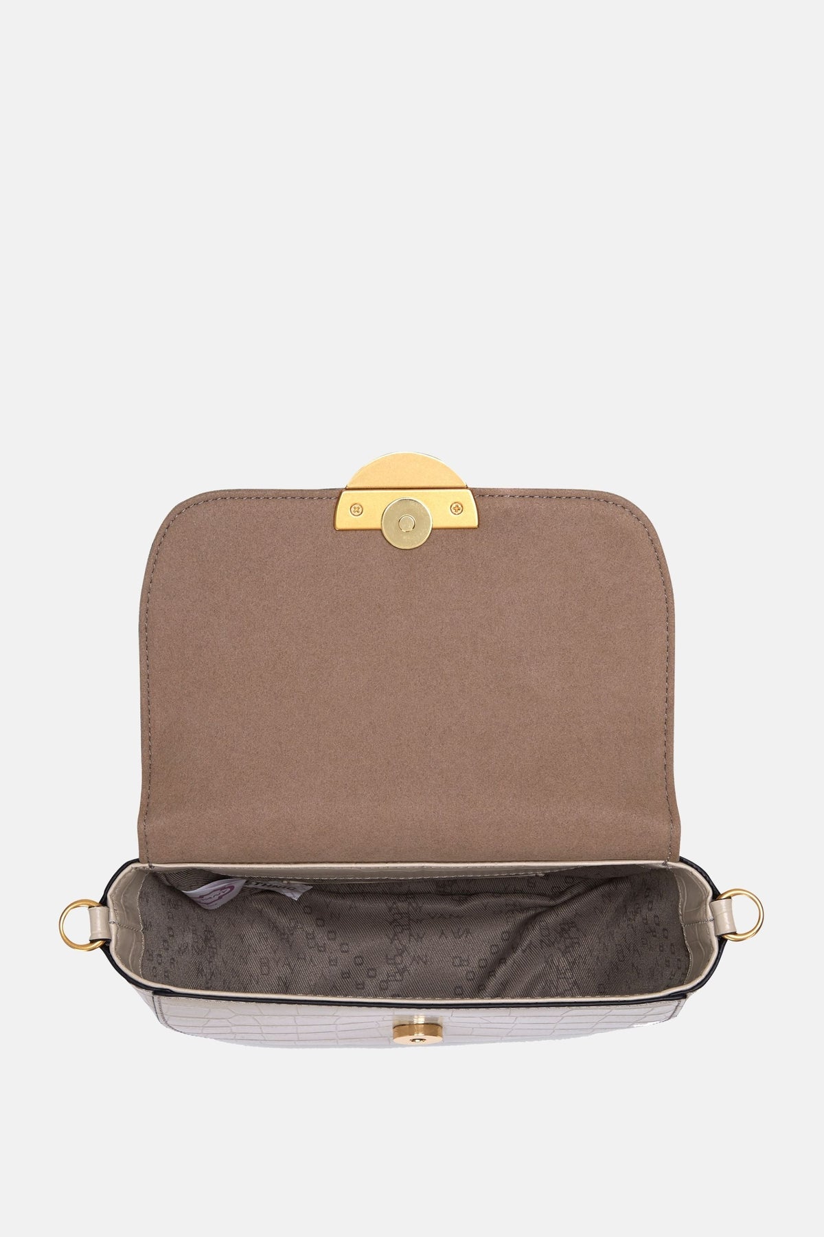 Oryany - Lottie Croco Saddle Crossbody - Small - Cream Leather