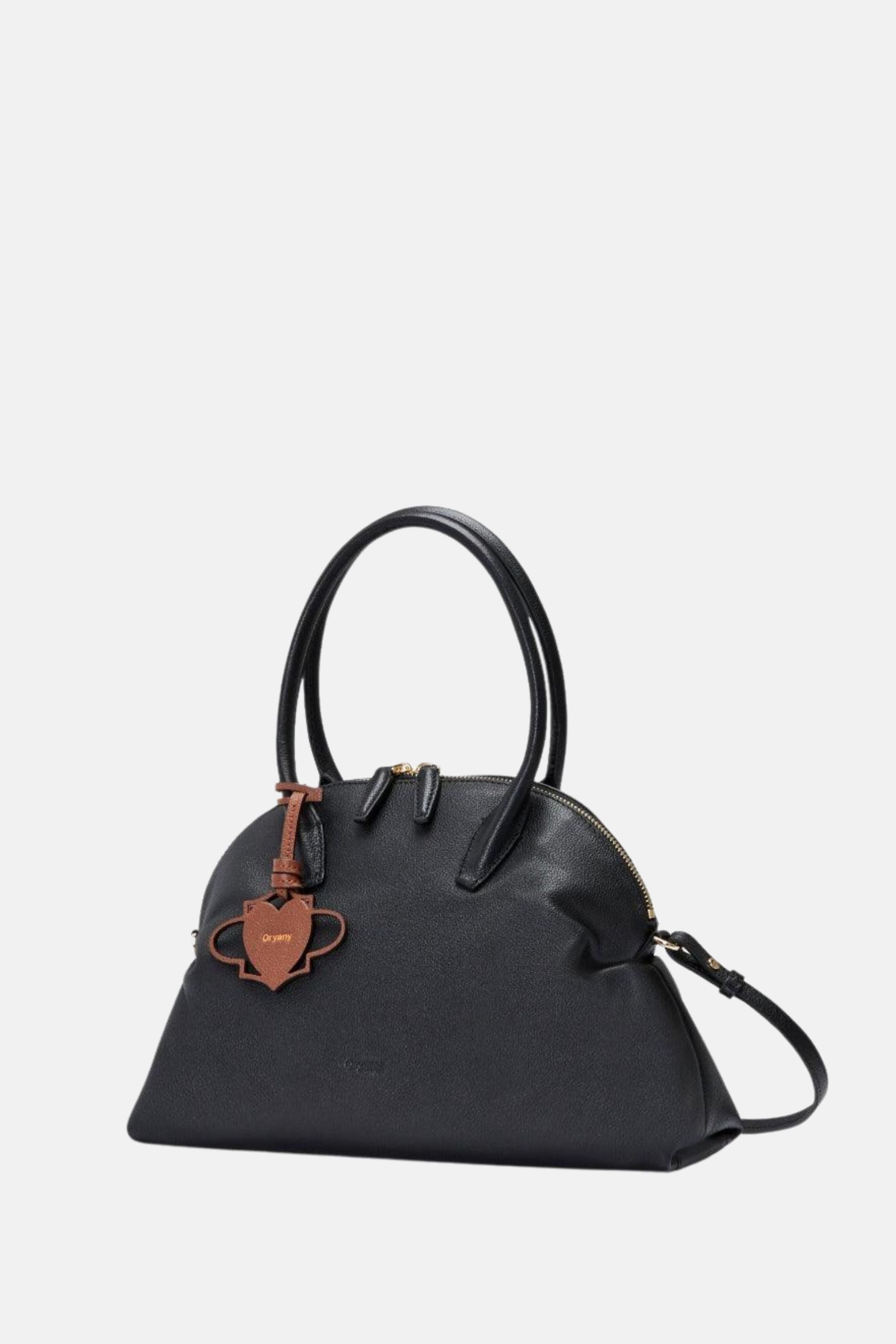 Oryany - Adele Top Handle Handbags - Black Leather