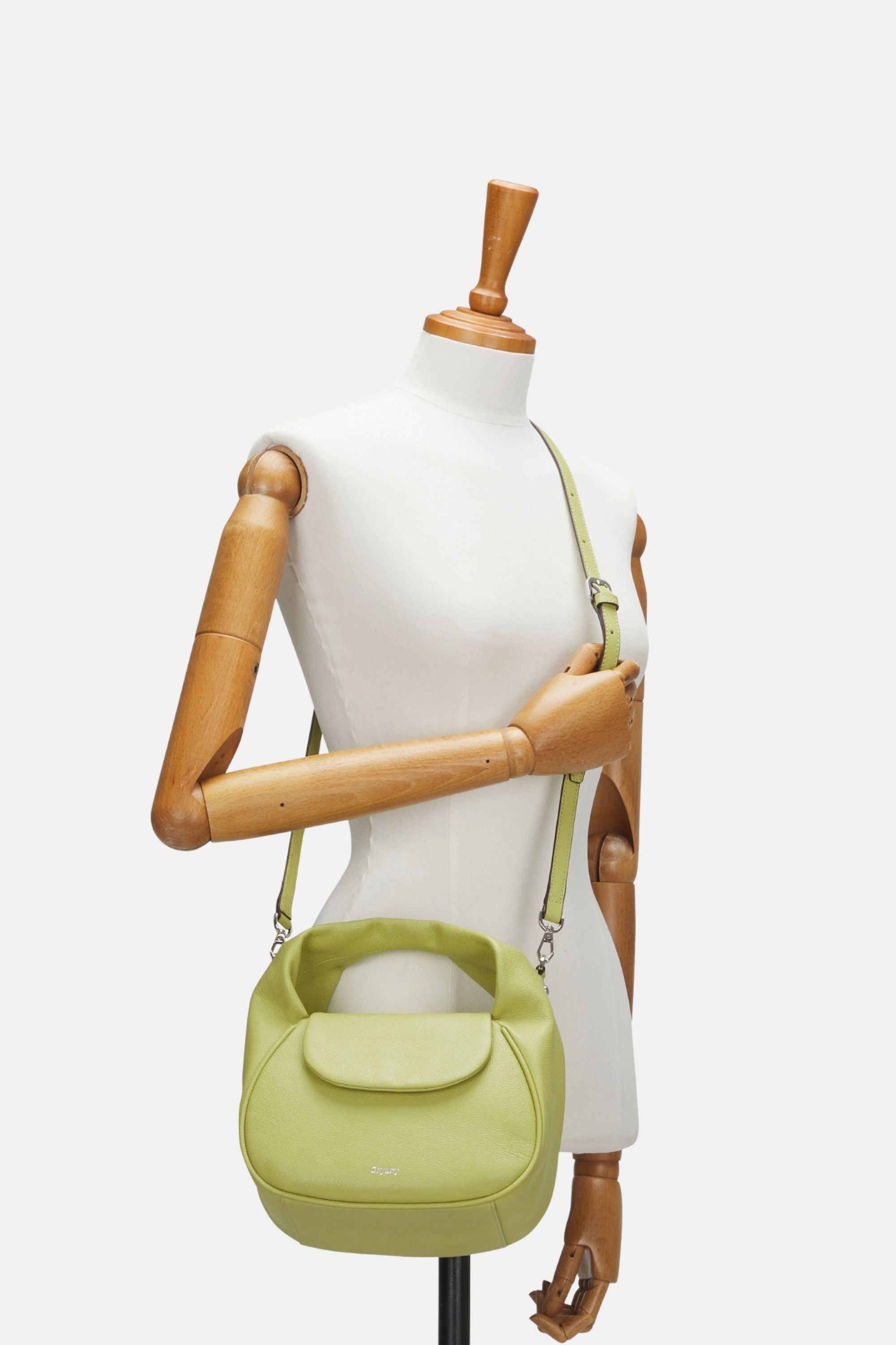 Oryany - Anaan Medium Satchel Tote – Top Handle Crossbody Bag - Sweet Green Leather