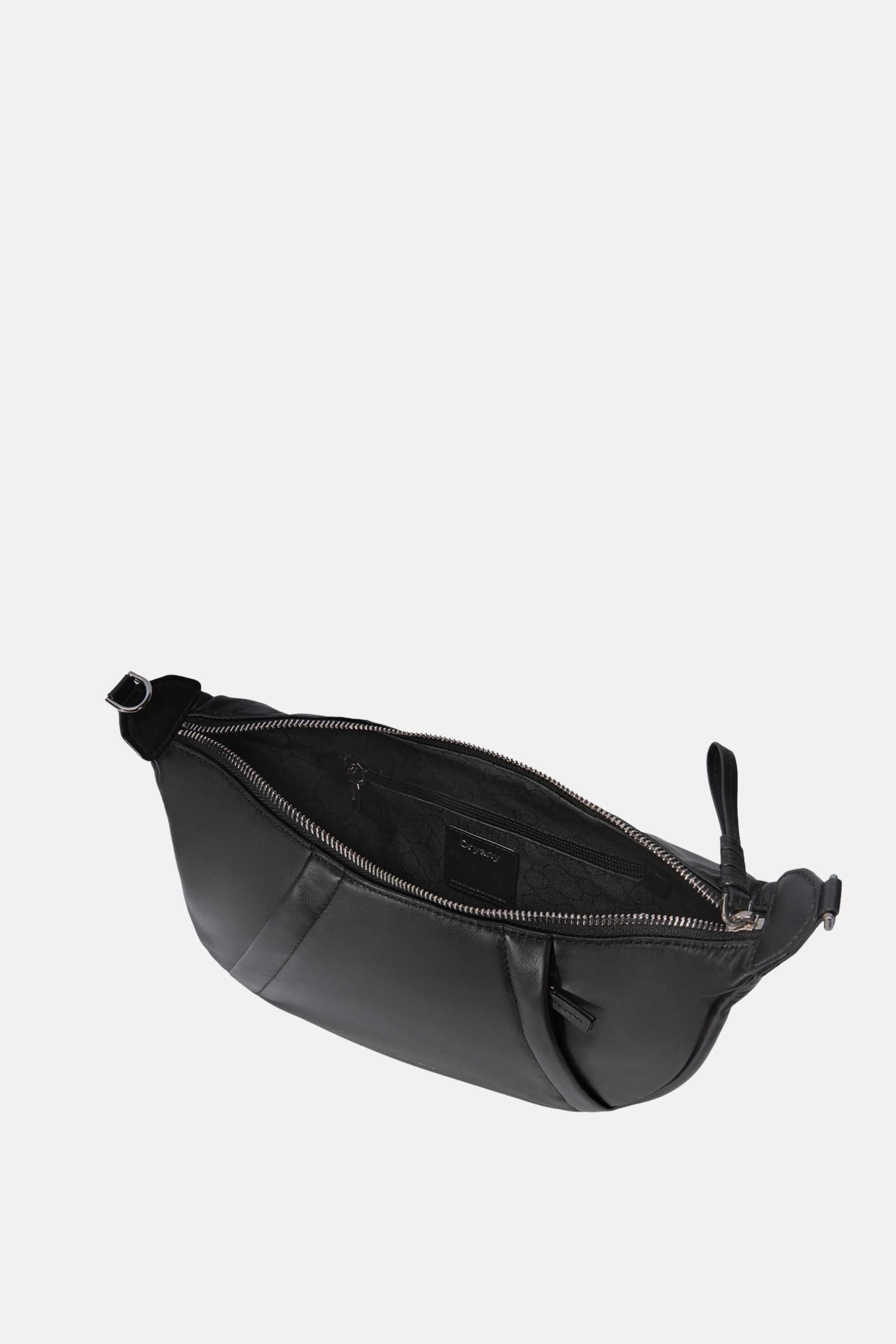 Oryany - Banana Leather M Crossbody Handbags - BLACK