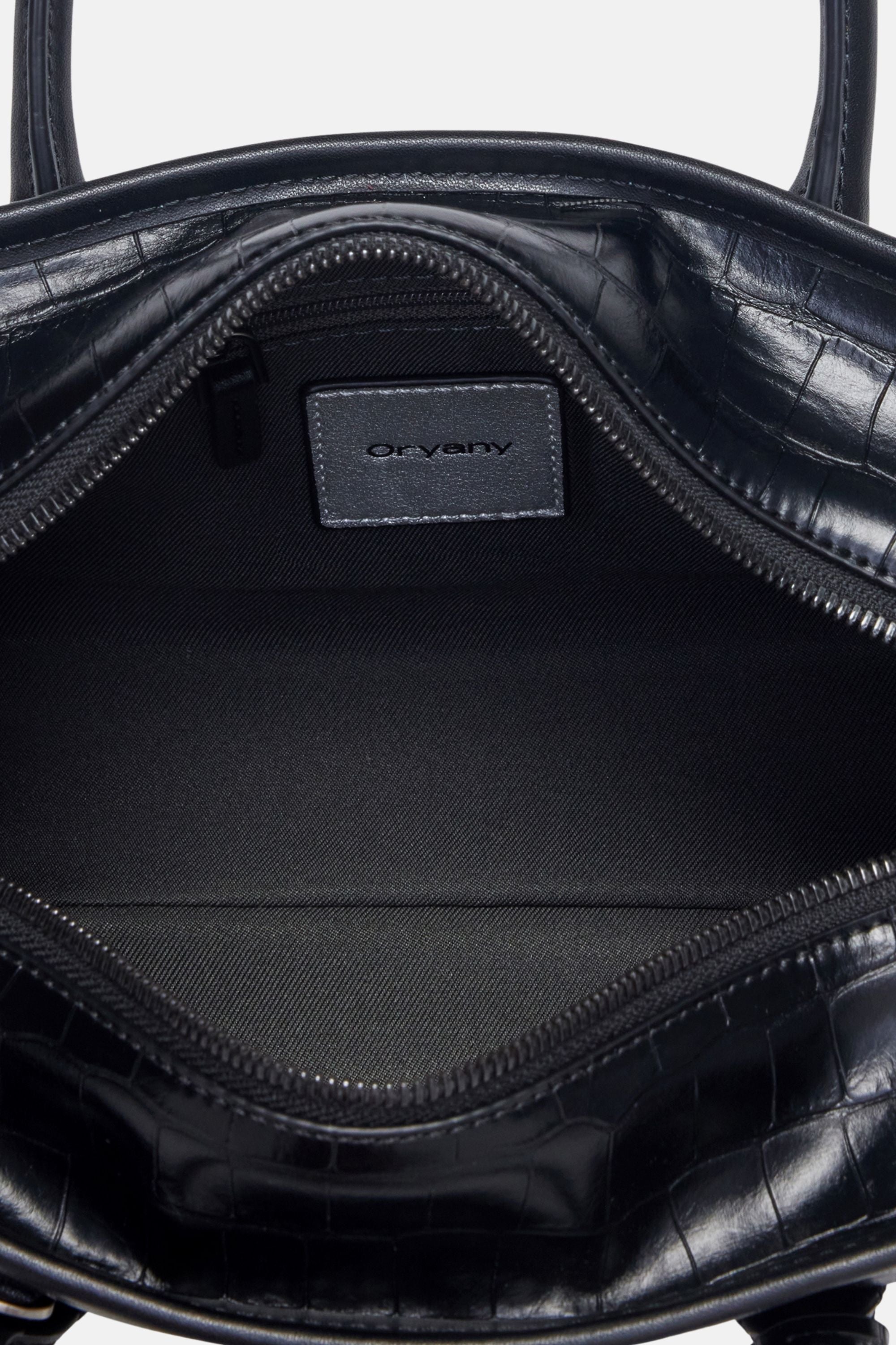 Oryany - Claude Croco Black Satchel Bag