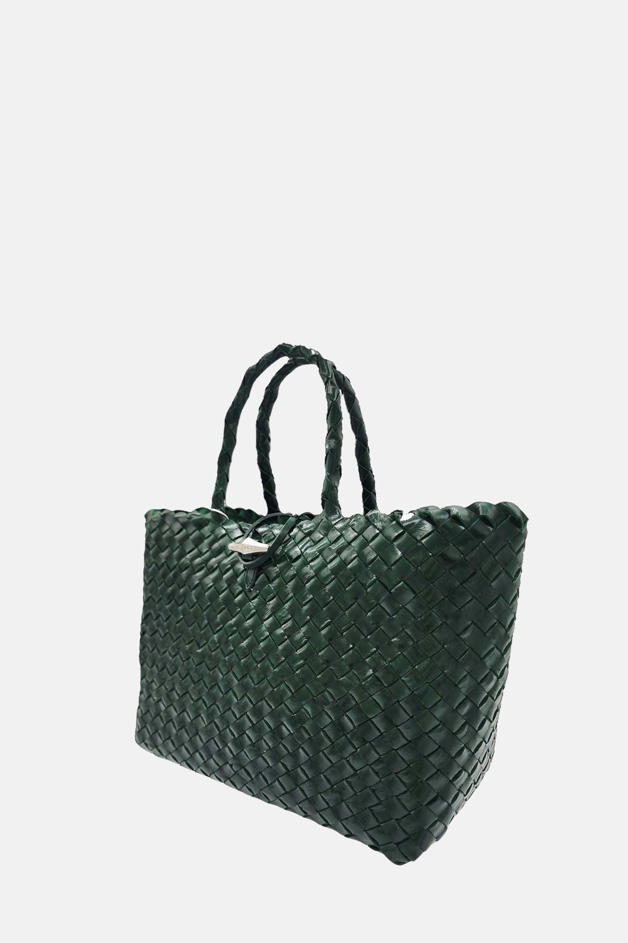 Oryany - Kayla Handwoven Leather Satchel Bag - Small Satchel - Pinegrove