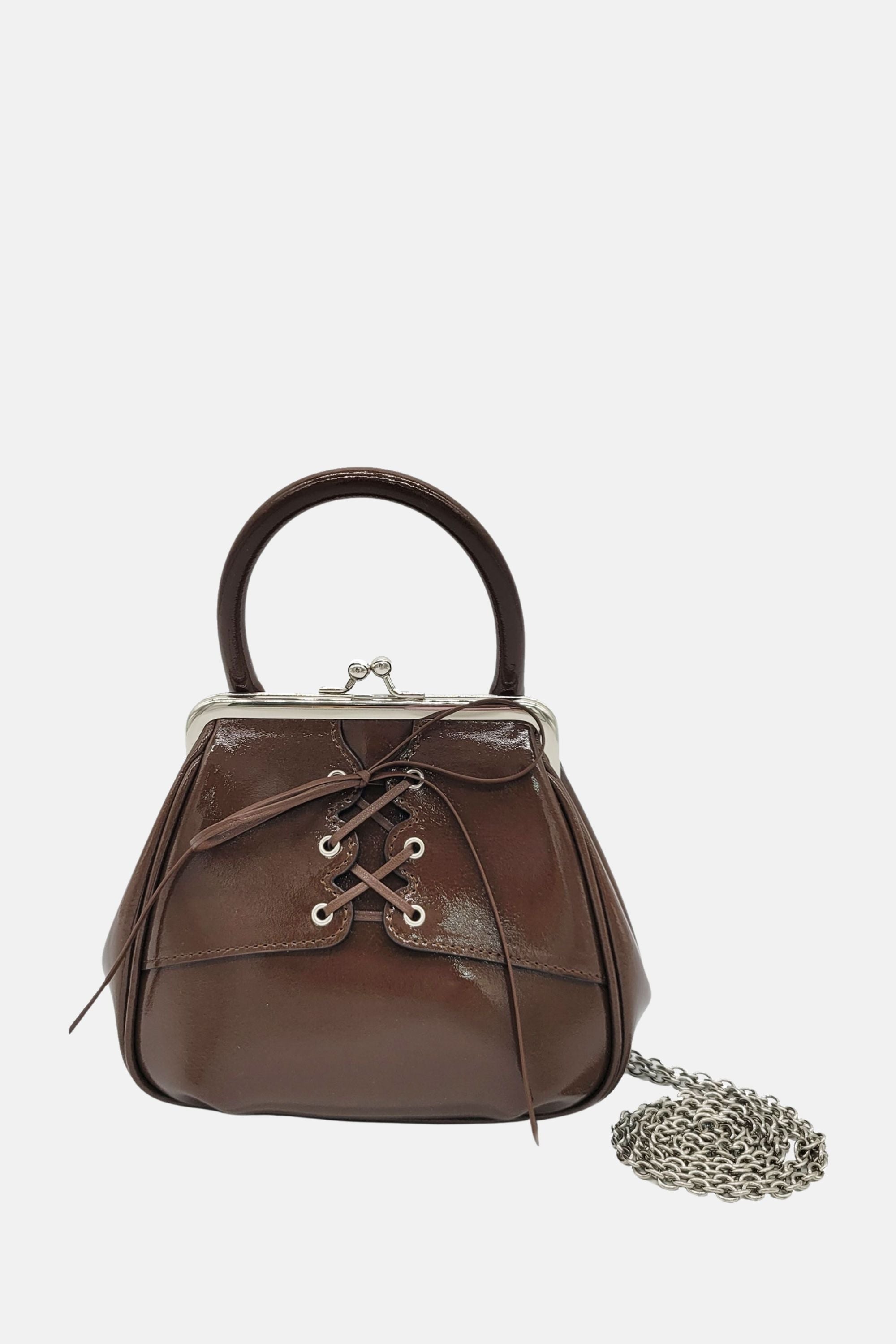 Oryany - Lace Up Mini Tote Bag Handbags - Camel Brown
