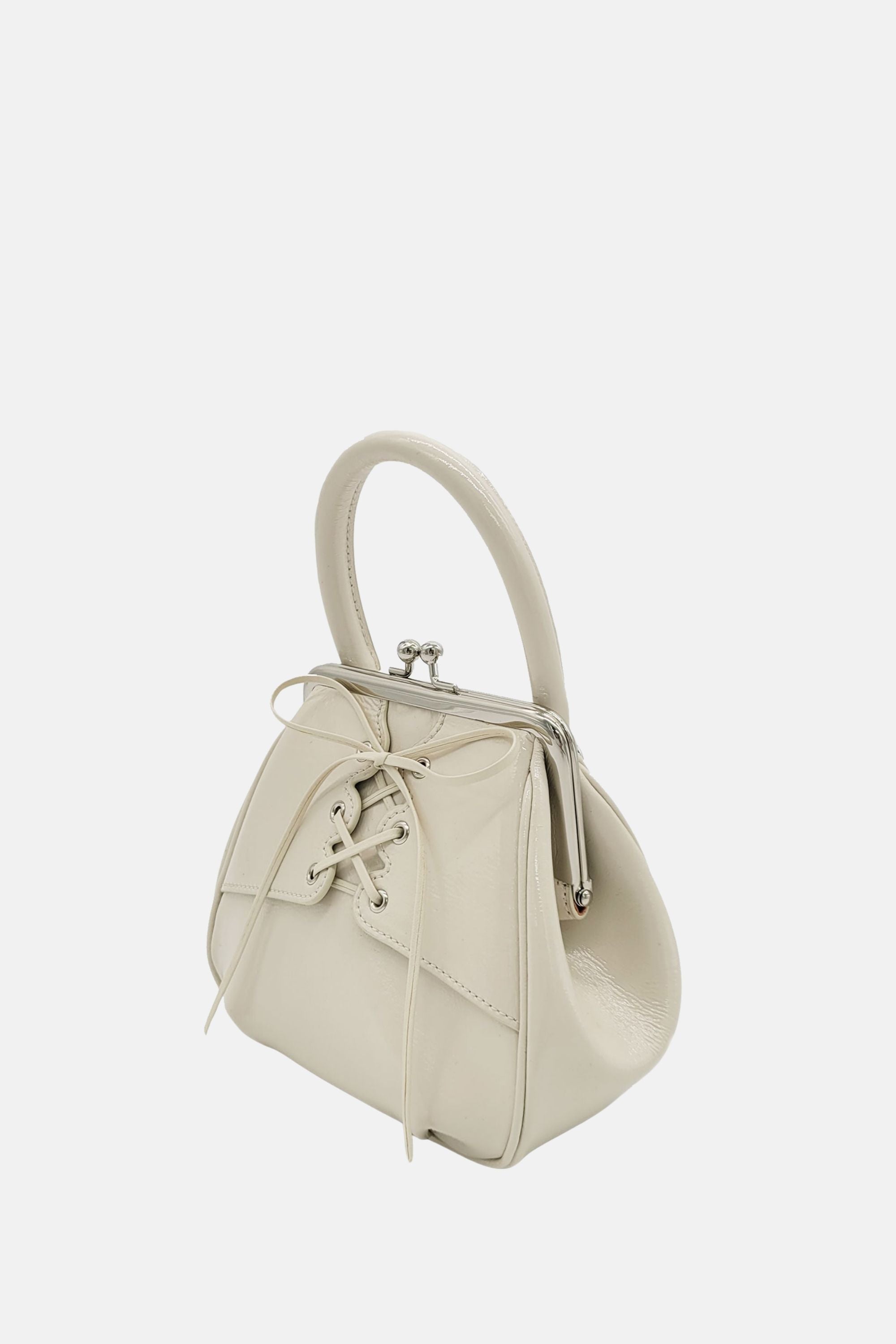 Oryany - Lace Up Mini Tote Bag Handbags - Ivory