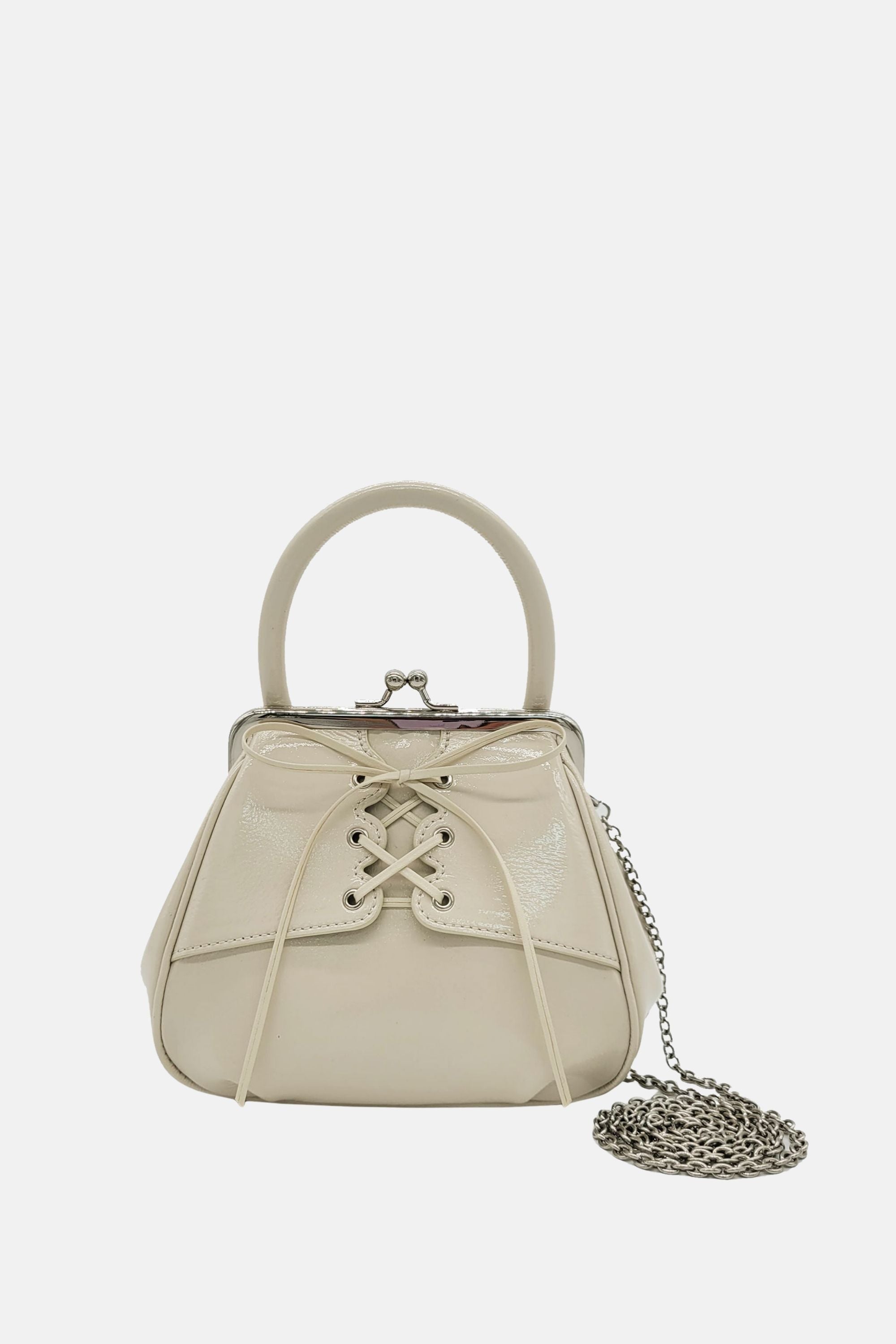 Oryany - Lace Up Mini Tote Bag Handbags - Ivory